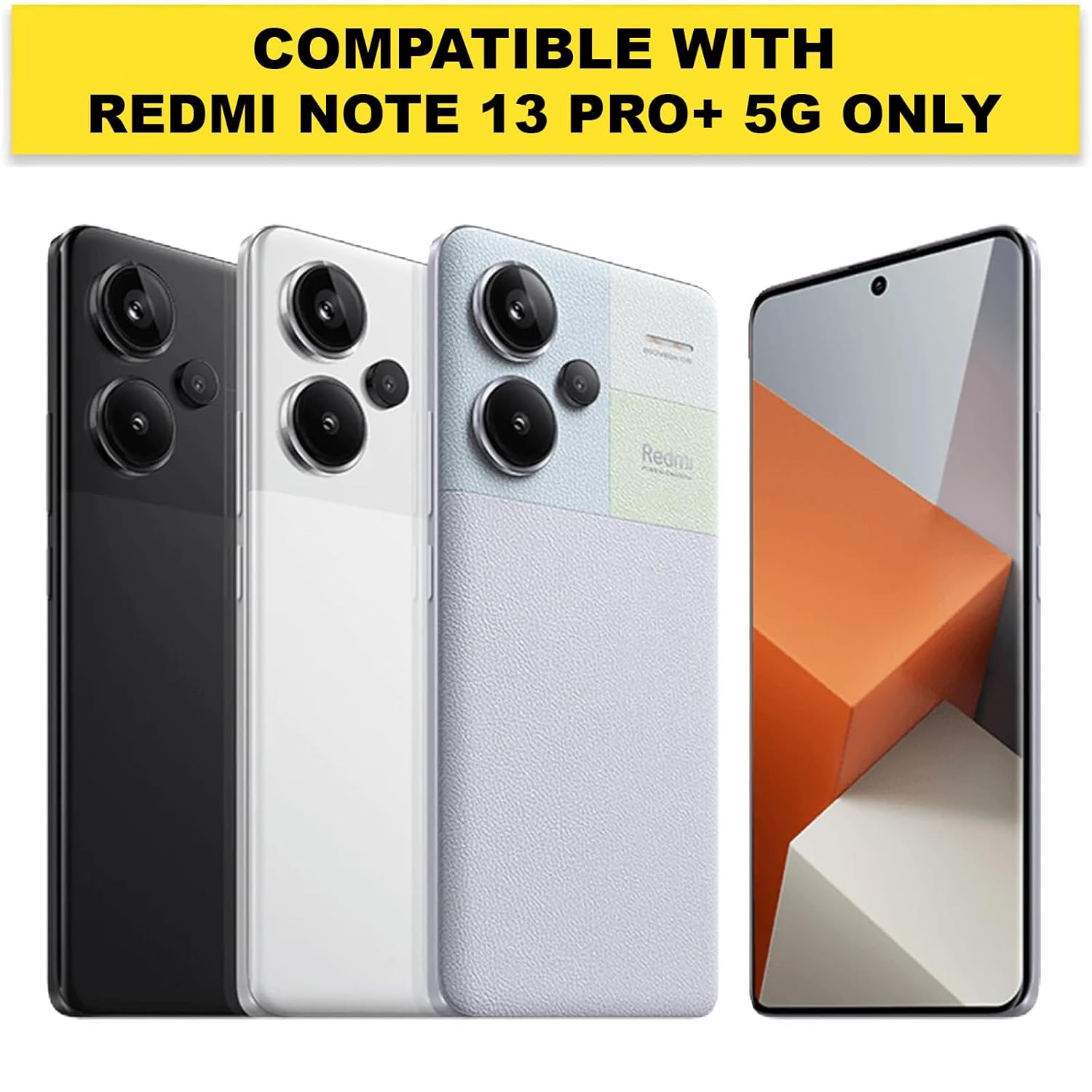 Redmi Note 13 Pro Plus 5G Back Cover Case | Clear Hybrid - Clear Black