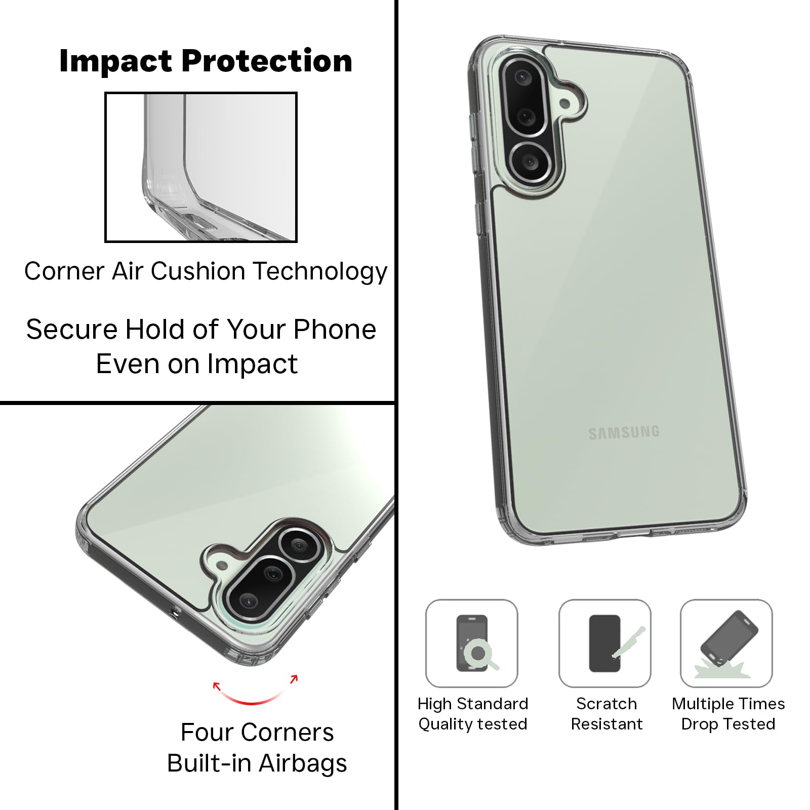 Samsung Galaxy M56 5G / F56 5G Back Cover Case | Clear Hybrid - Clear