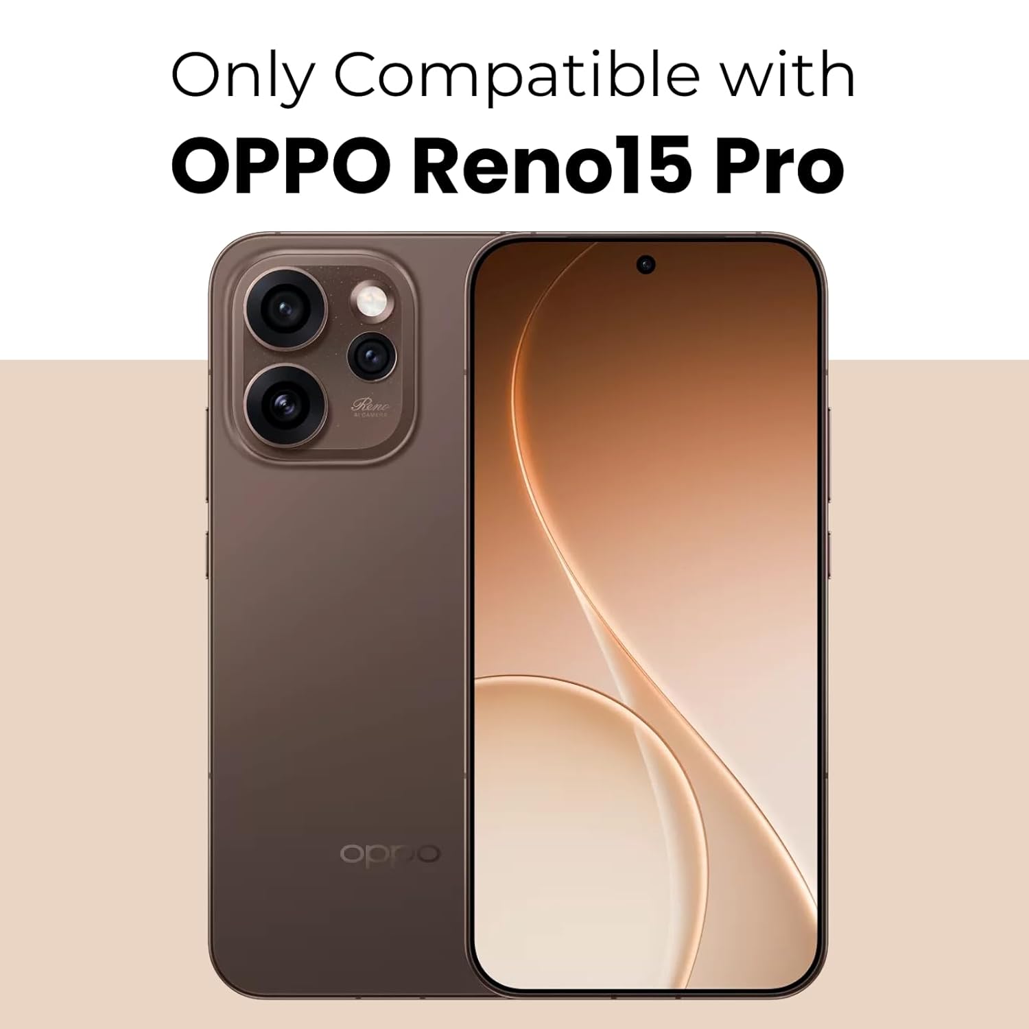 Oppo Reno15 Pro Back Cover Case | Sleek Hybrid - Clear Black