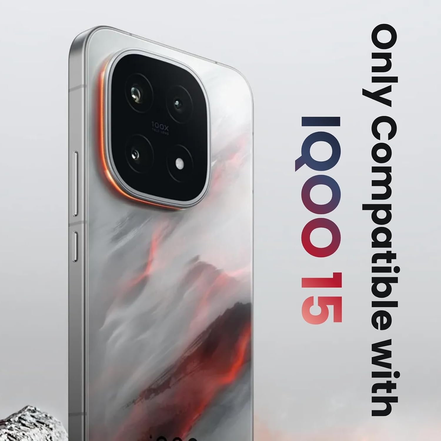 iQOO 15 Back Cover Case | Clear Hybrid - Clear Smoke Magnetic