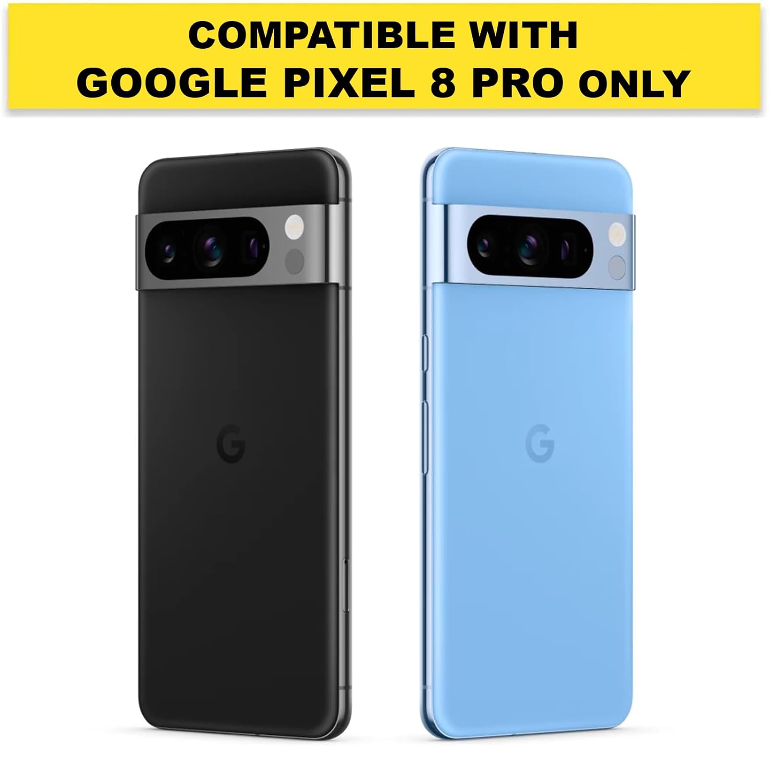 Google Pixel 8 Pro Back Cover Case | Clear Hybrid - Clear Black
