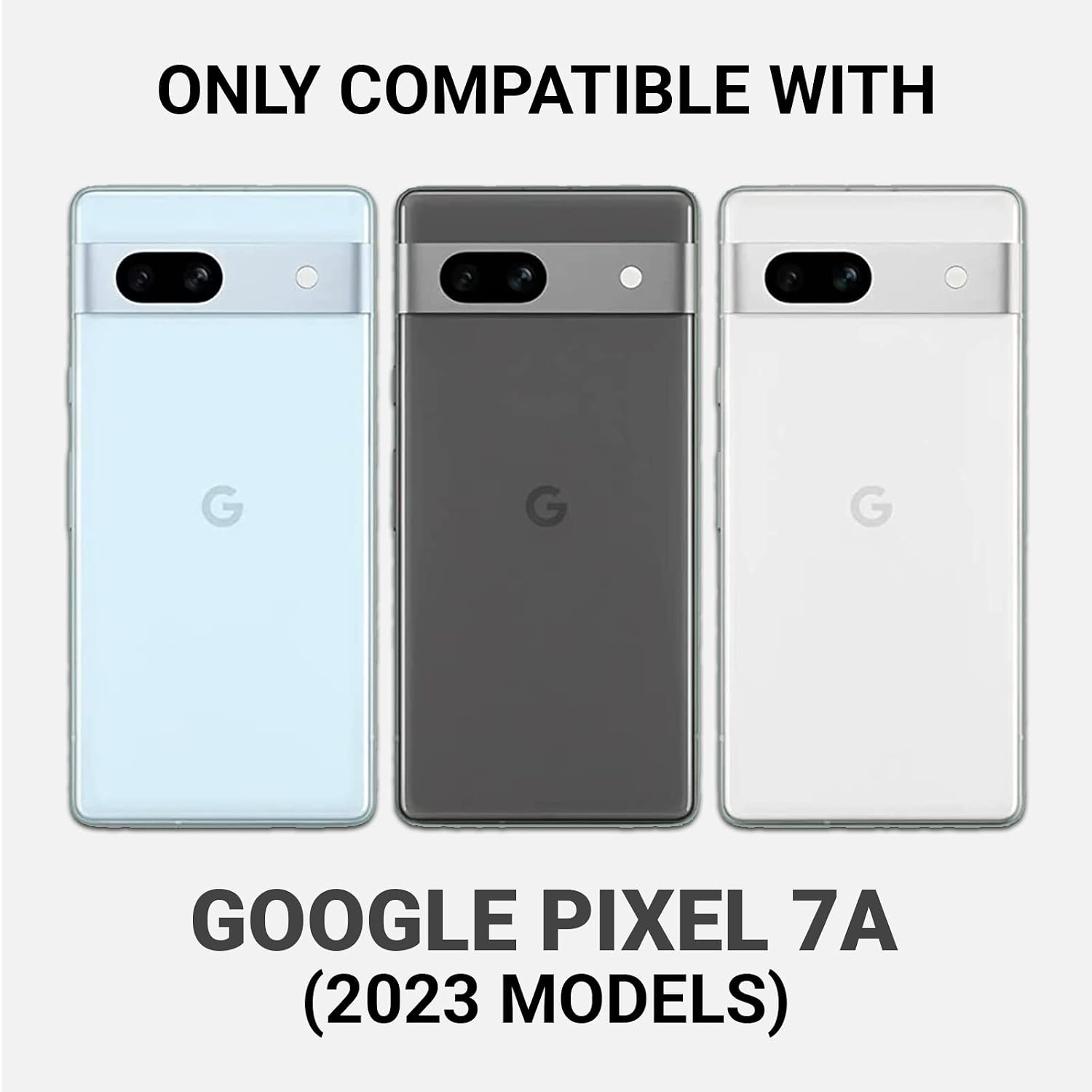 Google Pixel 7A Back Cover Case |  XUNDD  - Clear Black
