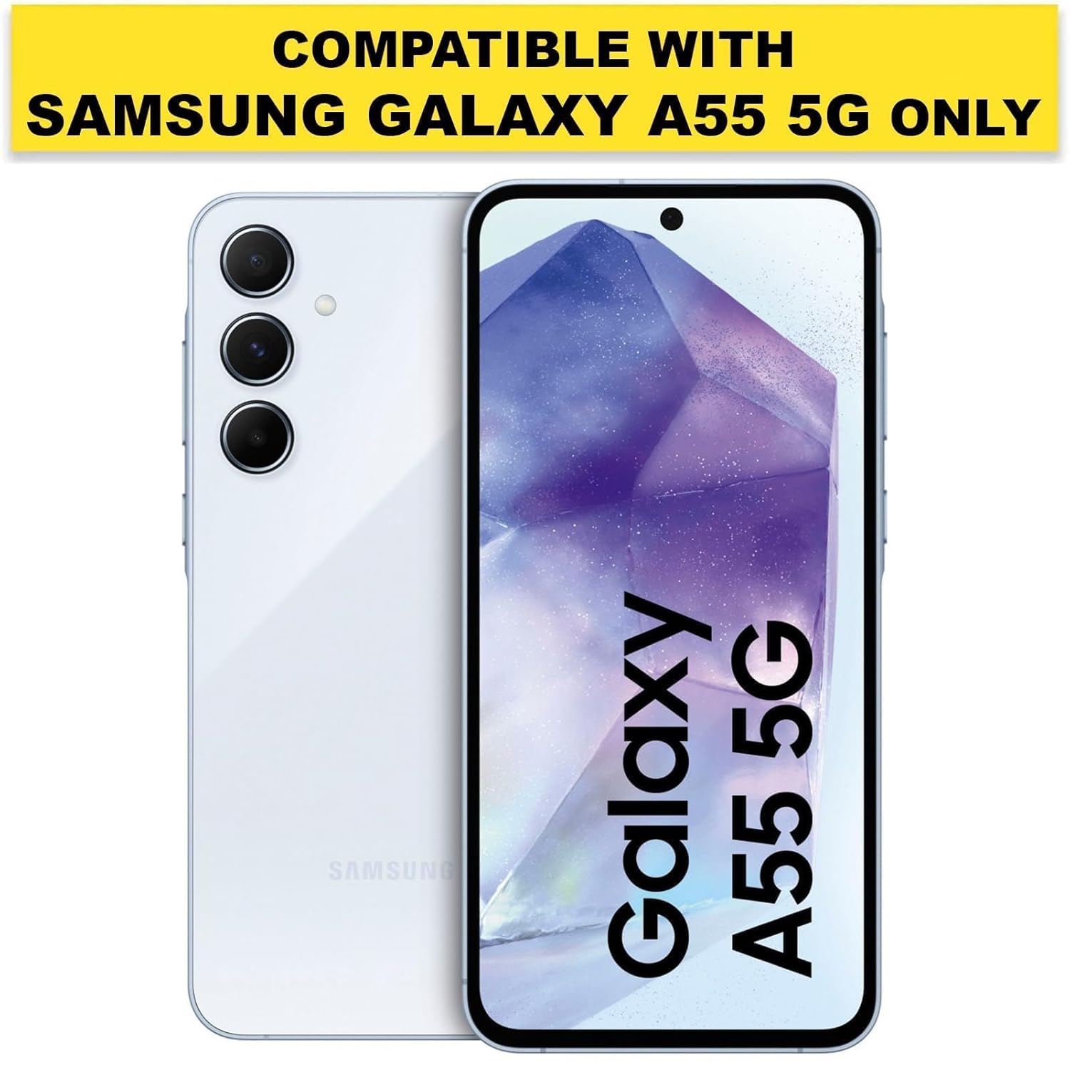 Samsung Galaxy A55 5G Back Cover Case | Sleek Hybrid - Matte Black