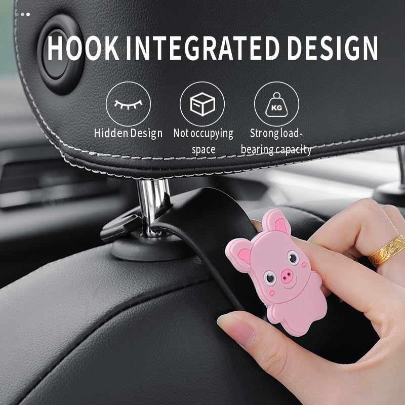 Car Headrest Hooks | Universal Back Seat Hanger for Bags & Accessories - Pack of 2