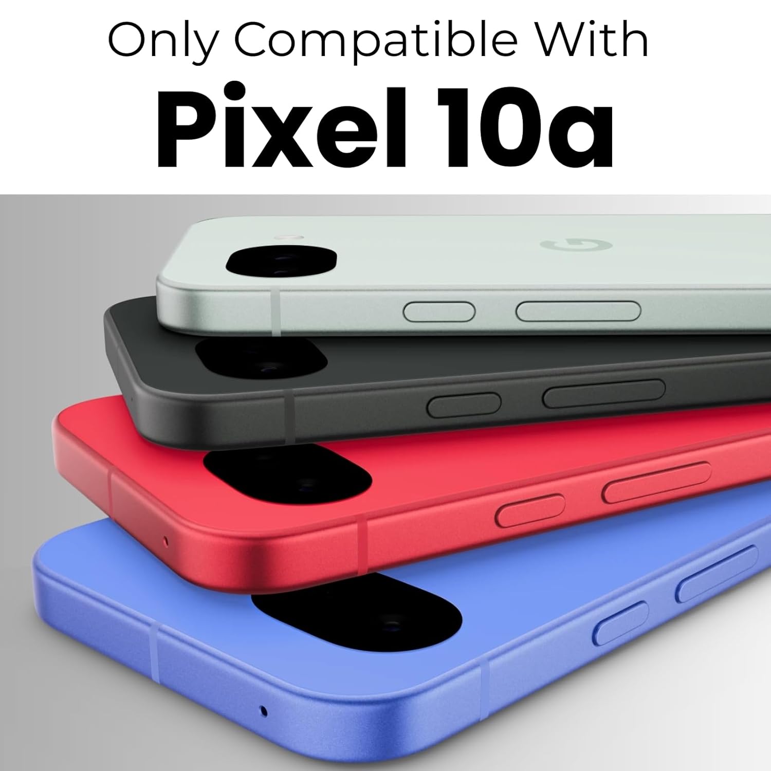 Google Pixel 10a Back Cover Case | Sleek Hybrid - Clear Black