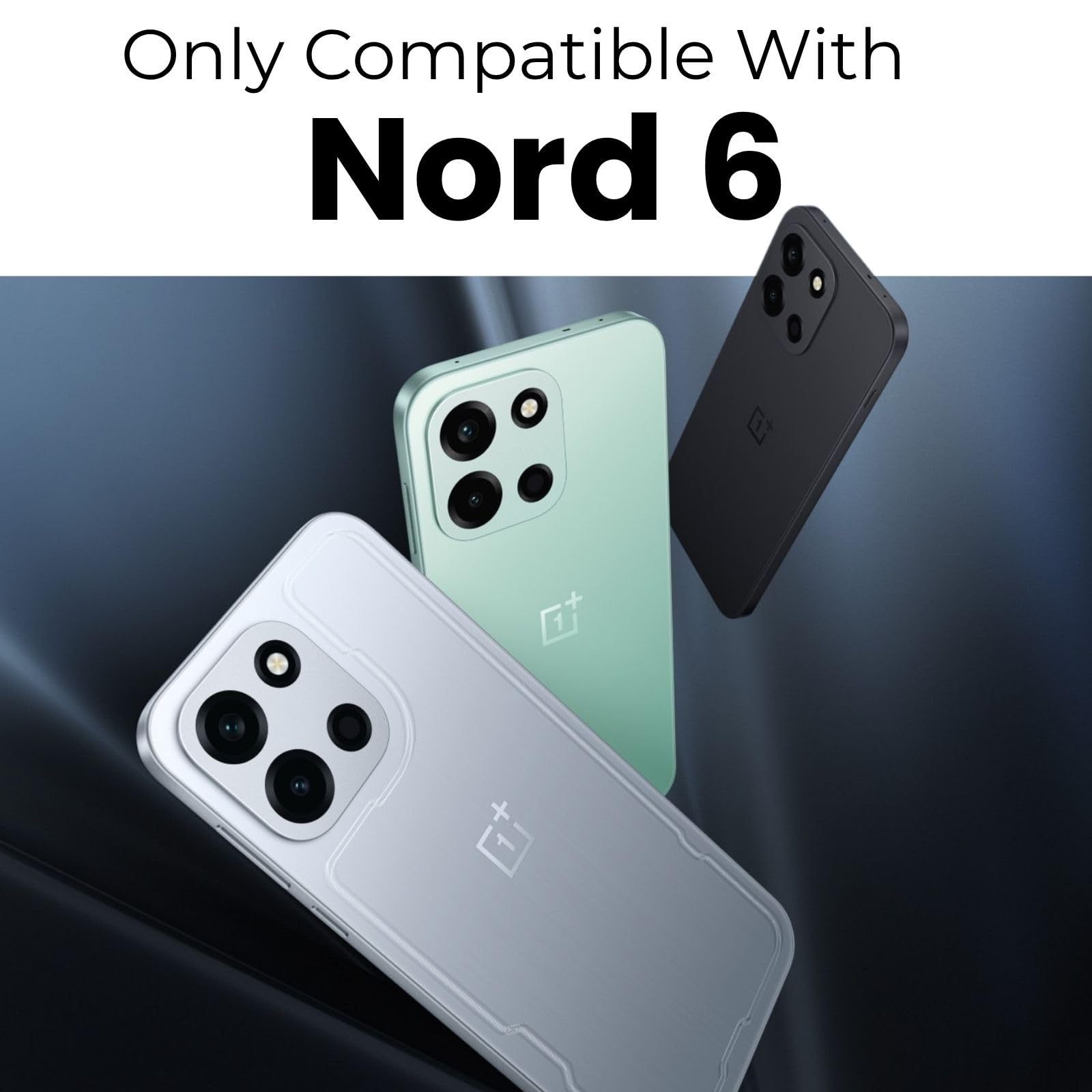 OnePlus Nord 6 5G/ Nord CE 6 5G Ring Stand Back Cover Case | Clear Hybrid - Clear Black Magnetic