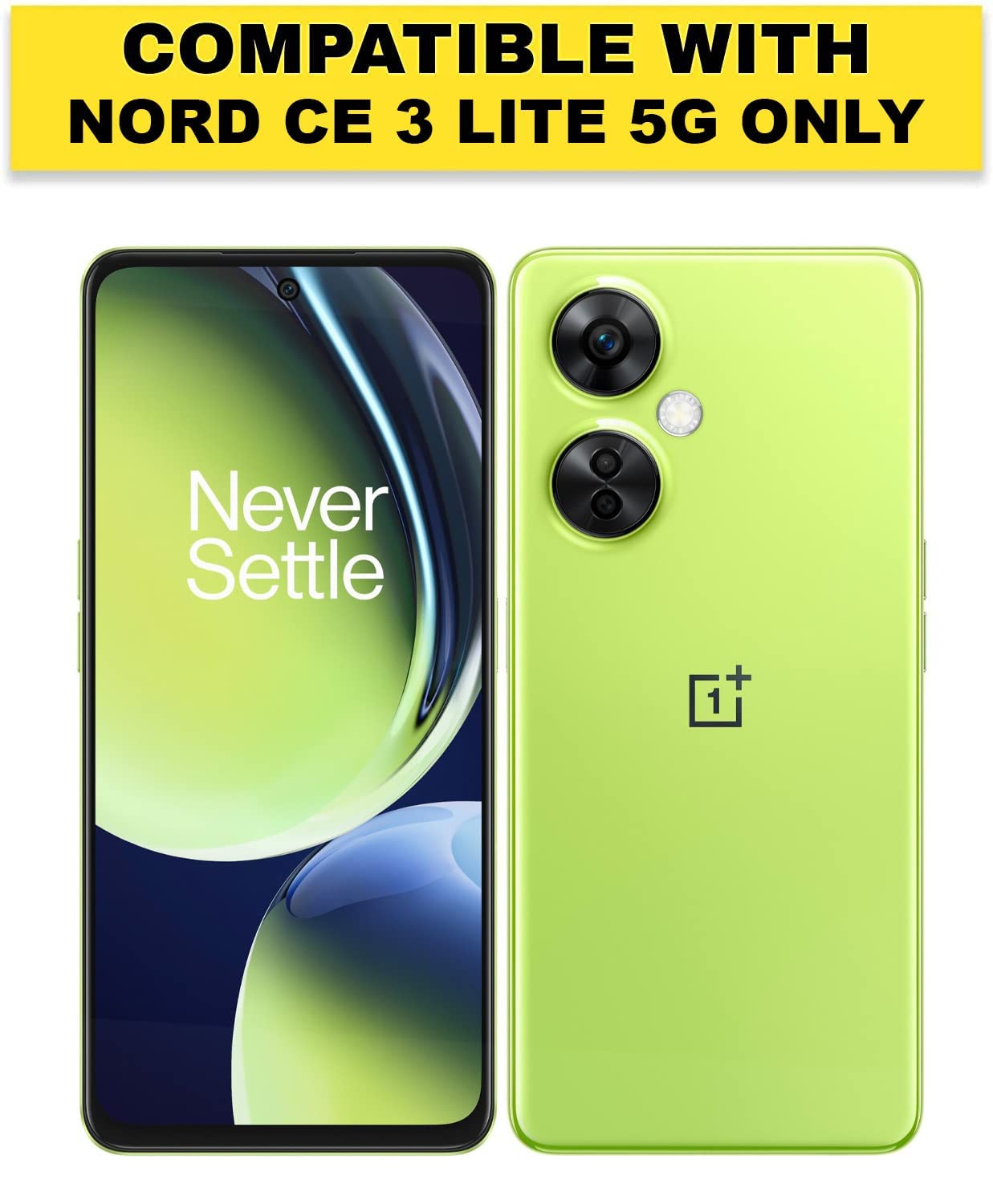 OnePlus Nord CE 3 Lite 5G Back Cover Case | Clear Hybrid - Black