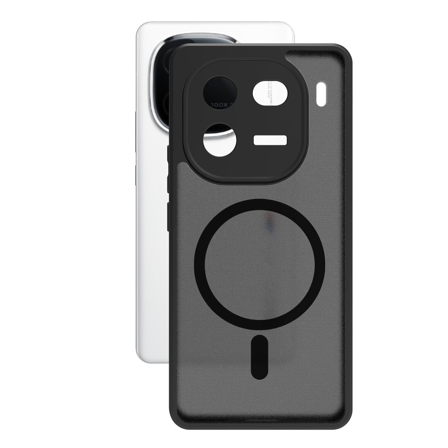 iQOO 12 5G Back Cover Case | Sleek Hybrid - Matte Black Magnetic