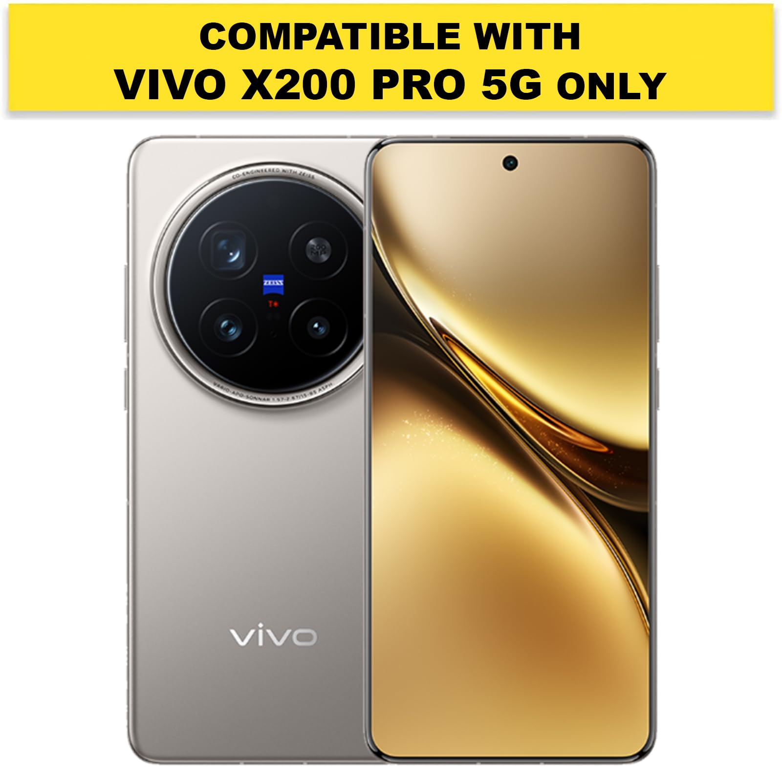 Vivo X200 Pro 5G Back Cover Case | Sleek Hybrid - Matte Black Magnetic