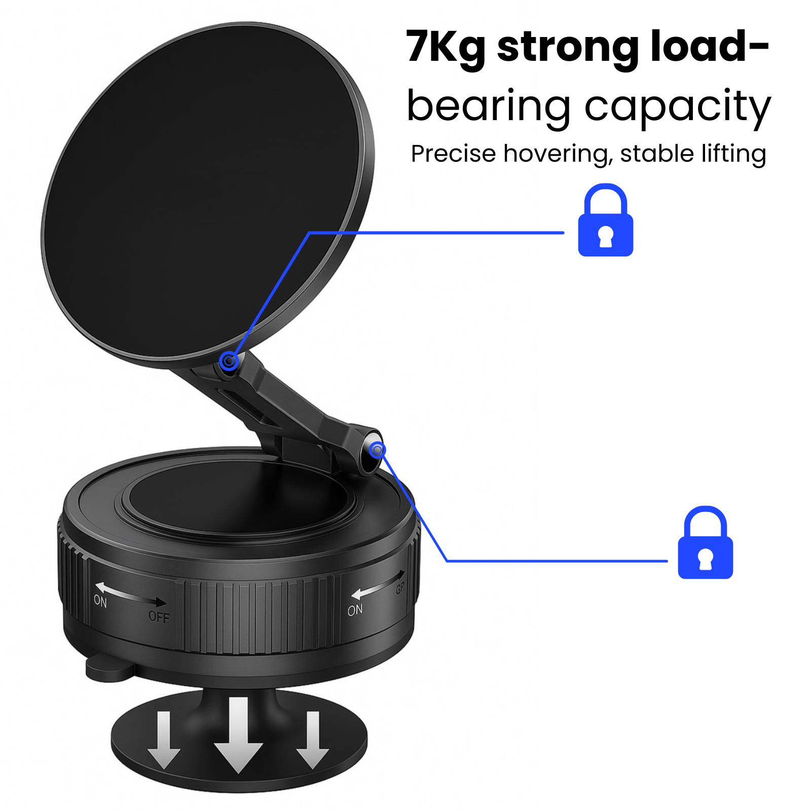 Magnetic Phone Holder | Adjustable Foldable Mount - AstroNexus Black
