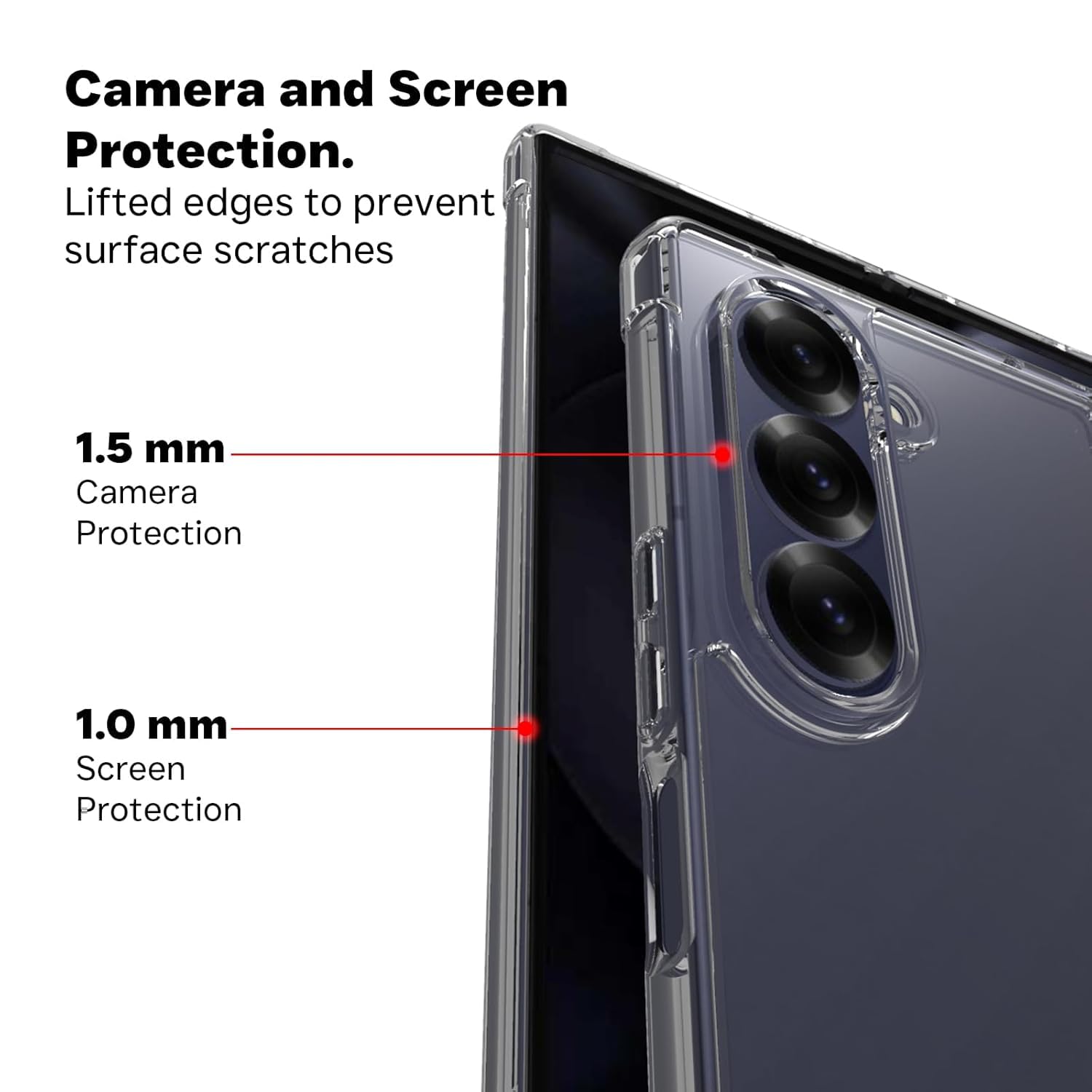 Samsung Galaxy Z Fold 6 Back Cover Case | Clear Hybrid - Transparent
