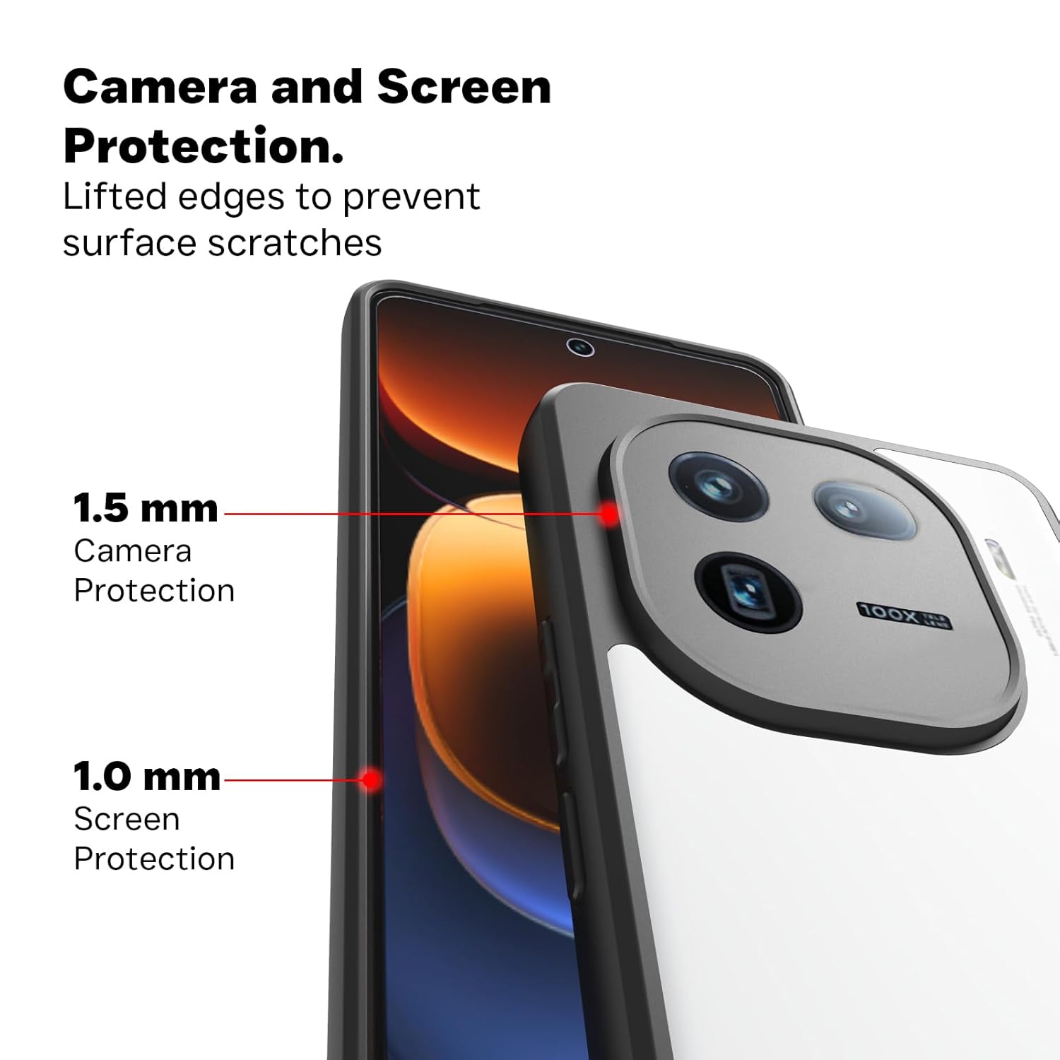 iQOO 12 5G Back Cover Case | Sleek Hybrid - Clear