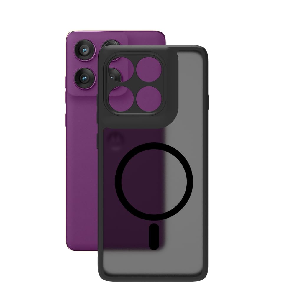 Moto Edge 60 Pro 5G Back Cover Case | Sleek Hybrid - Matte Black Magentic
