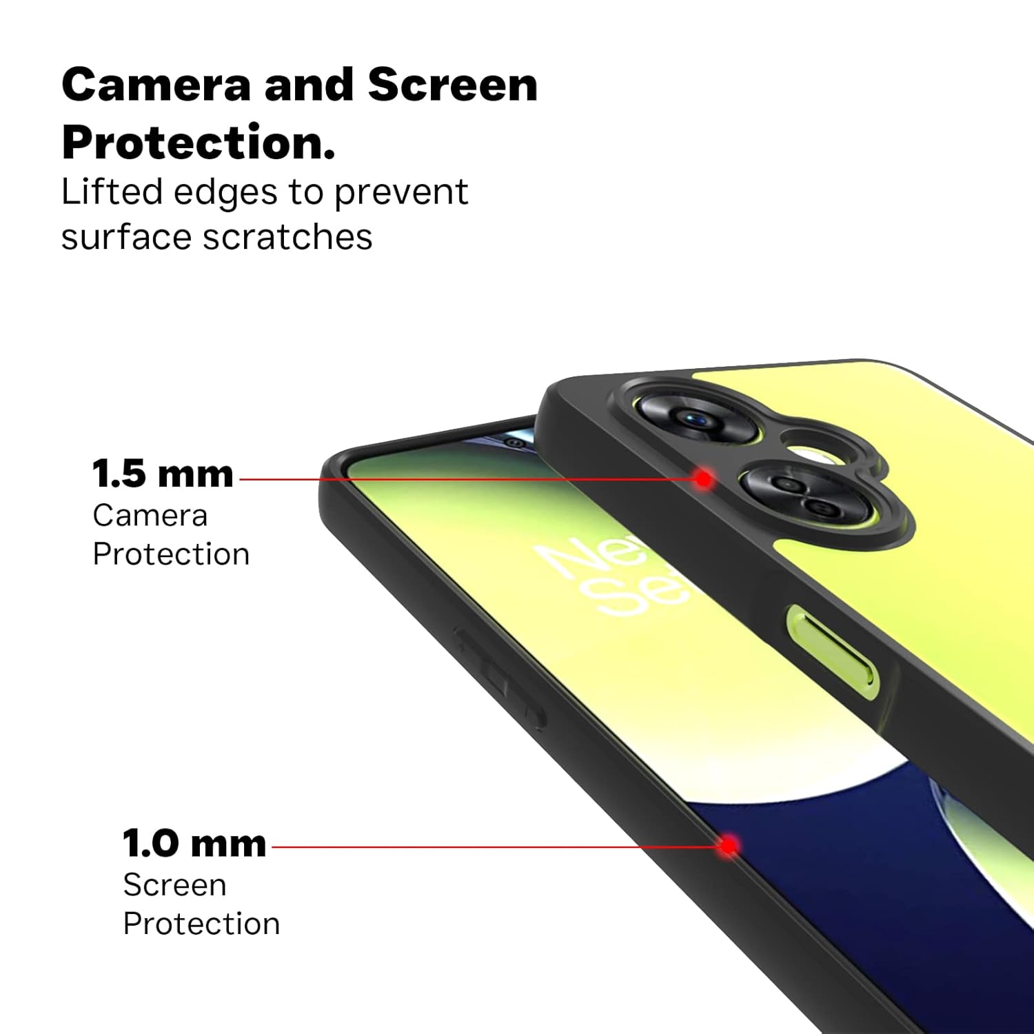 OnePlus Nord CE 3 Lite 5G Back Cover Case | Clear Hybrid - Black