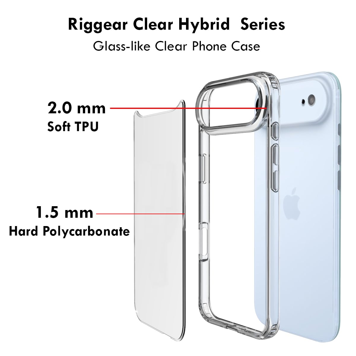 iPhone 17 Air Back Cover Case | Clear Hybrid - Clear
