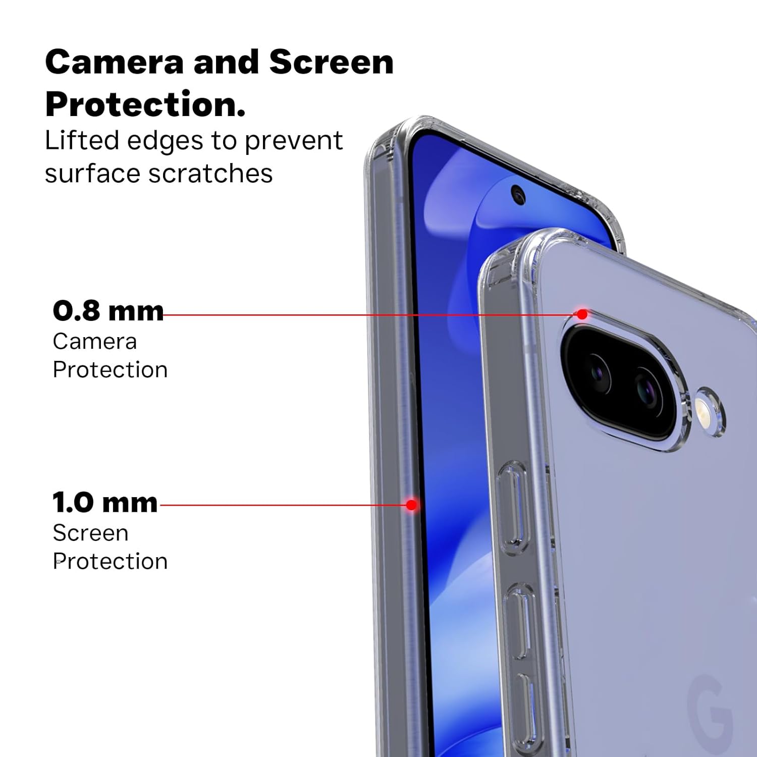 Google Pixel 9a Back Cover Case | Clear Hybrid - Clear