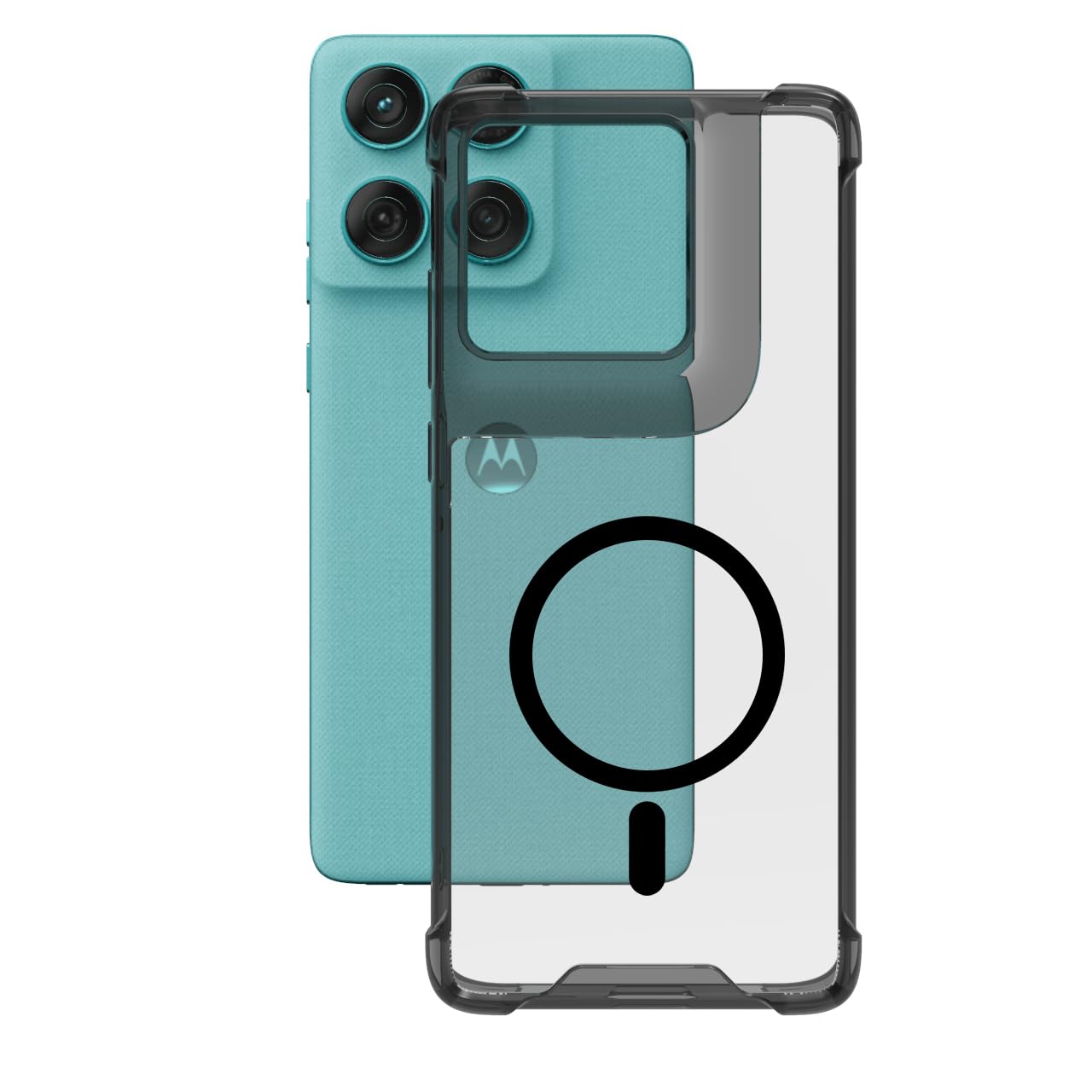 Motorola Edge 60 Fusion / Edge 60 Back Cover Case | Clear Hybrid - Clear Magnetic