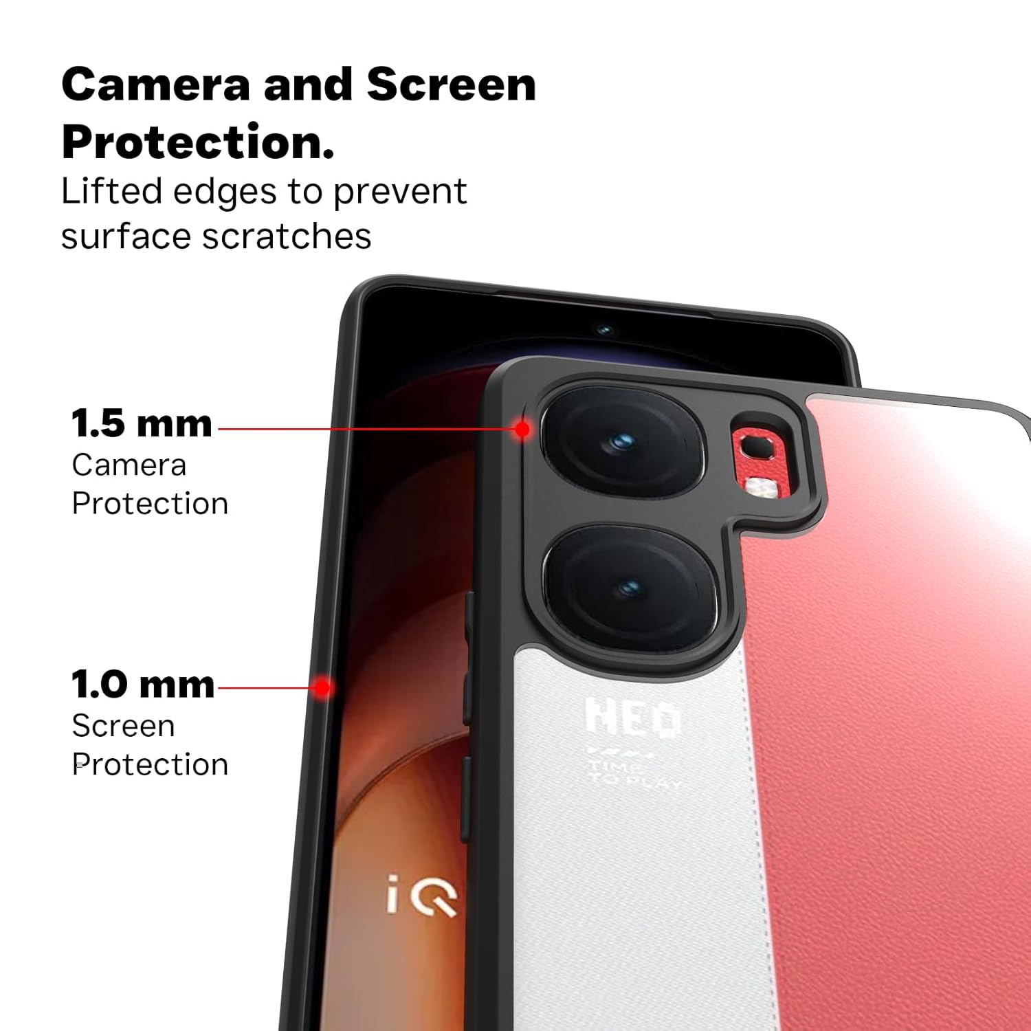 iQOO Neo 9 Pro Cover Case | Clear Hybrid - Clear Black