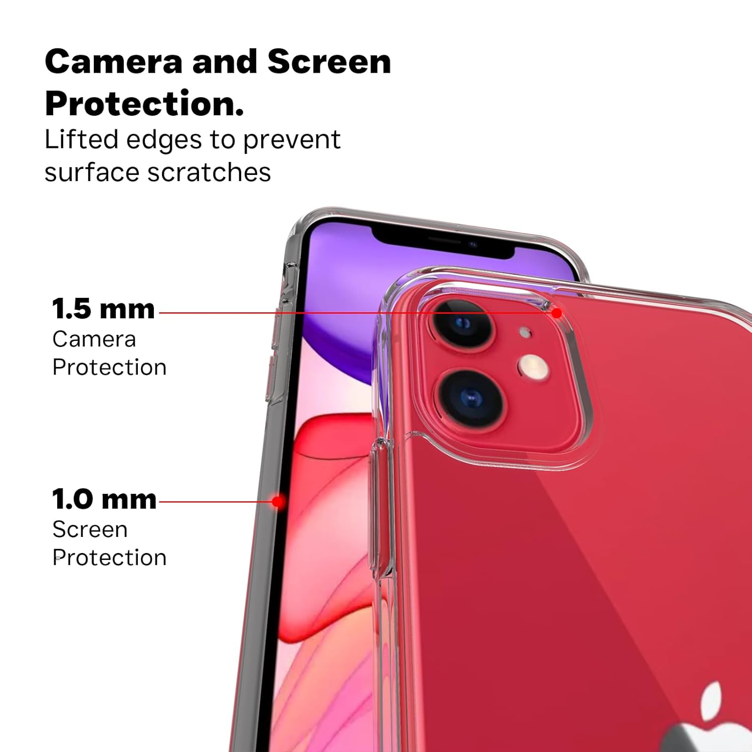 iPhone 11 Back Cover Case | Clear Hybrid - Clear