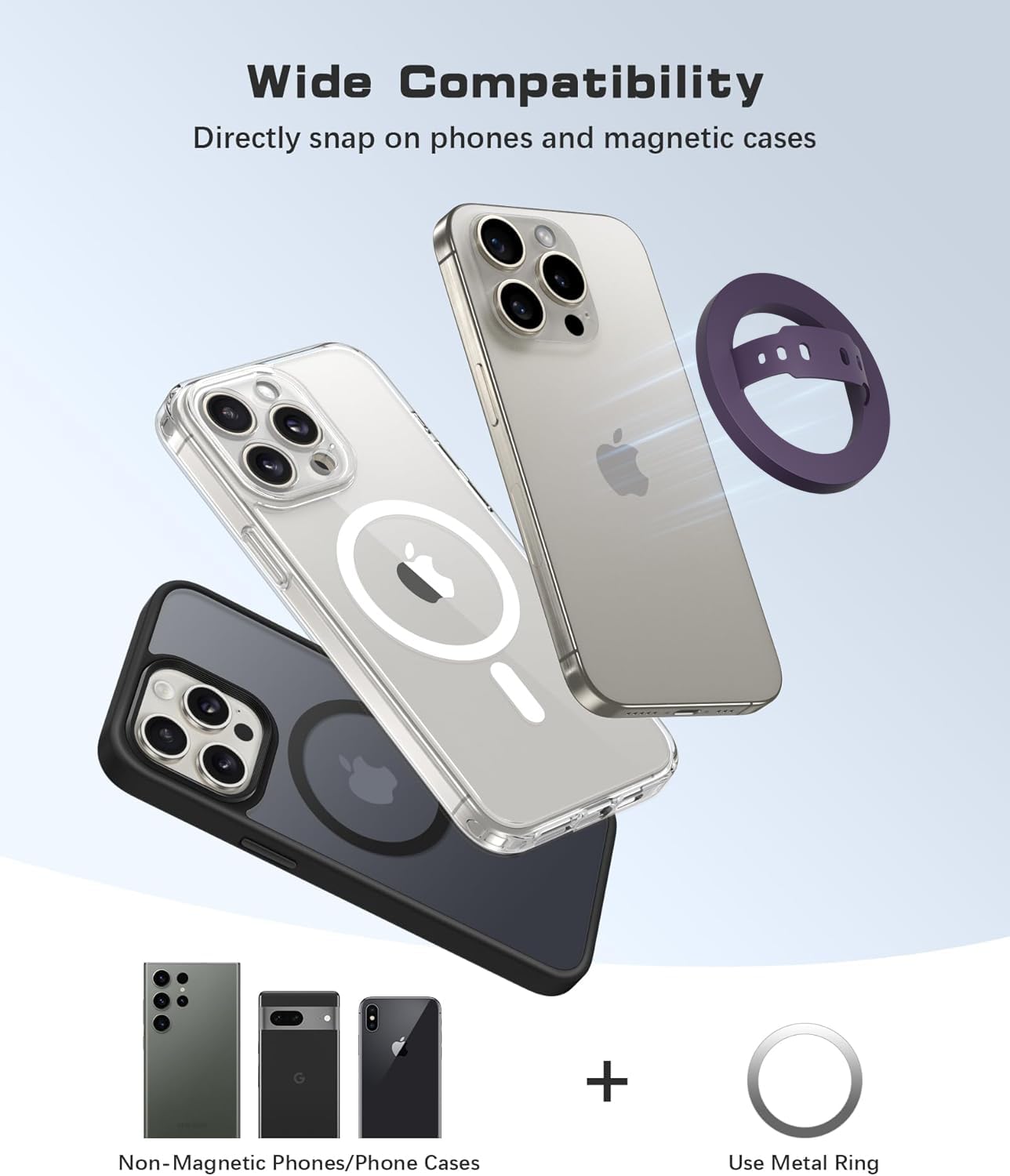 MagSafe Silicone Phone Grip | Finger Loop Holder - Silcy Purple