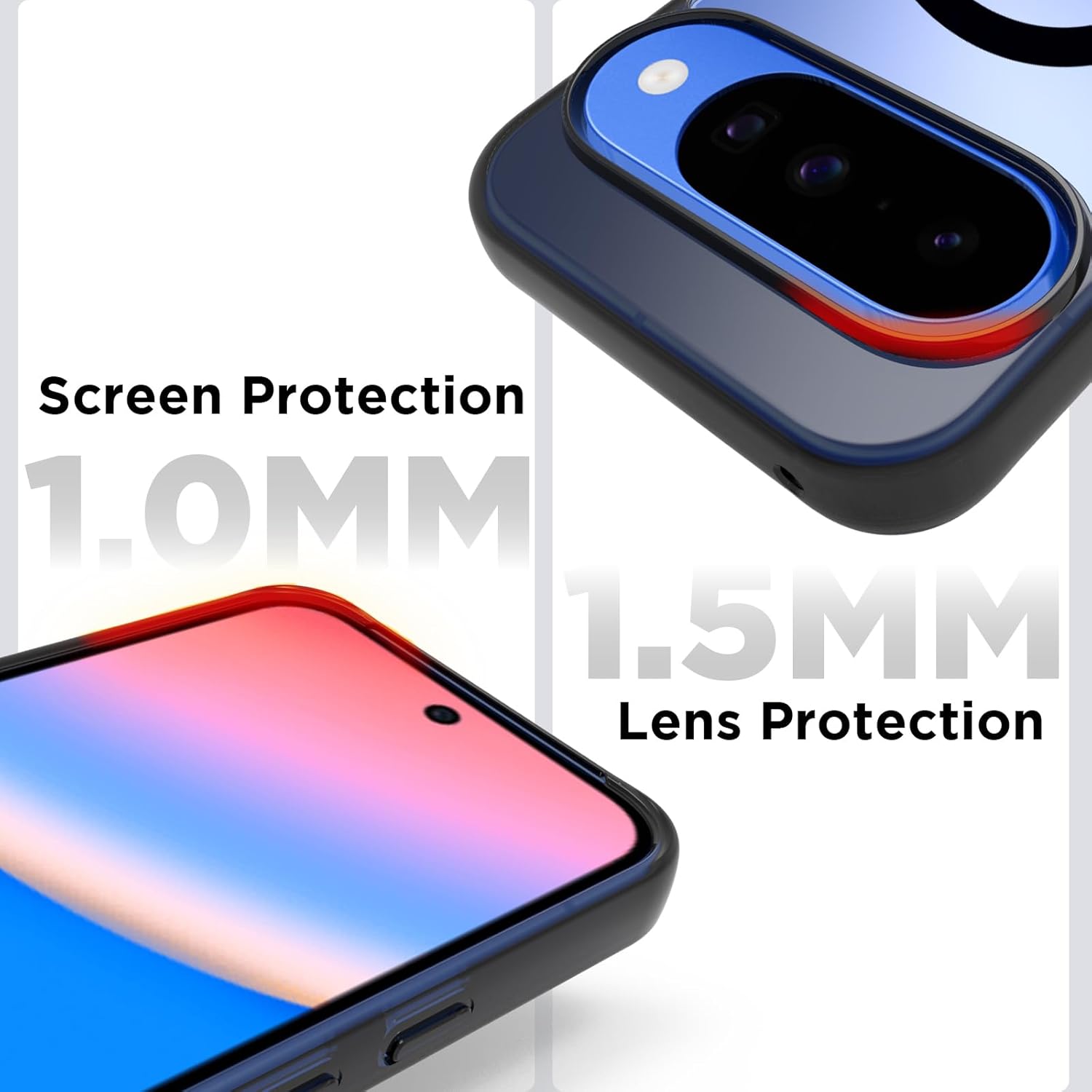 Google Pixel 10 / Pixel 10 Pro Back Cover Case | Clear Hybrid - Clear Smoke Magnetic