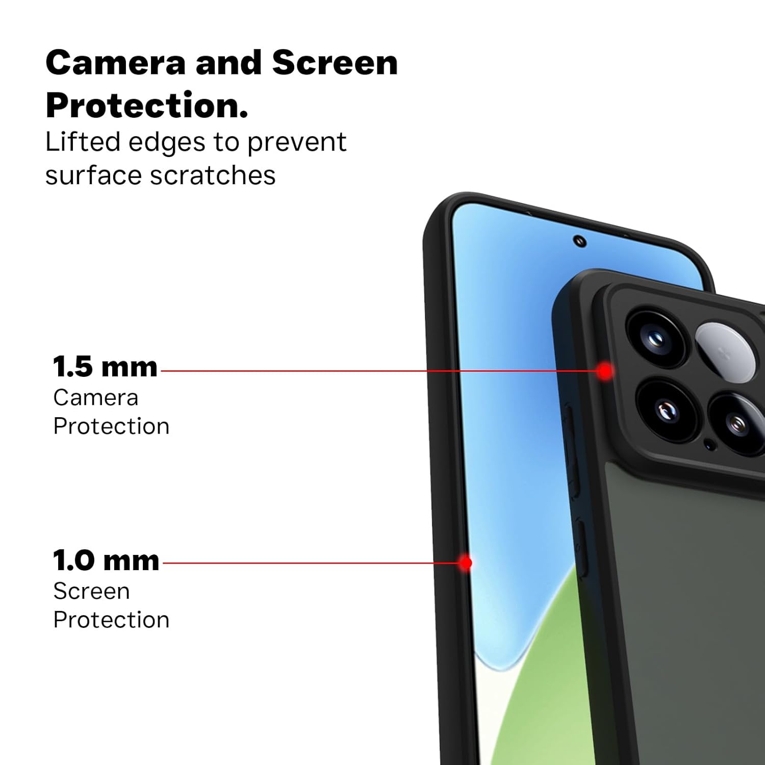 Xiaomi 15 Back Cover Case | Sleek Hybrid - Matte Black