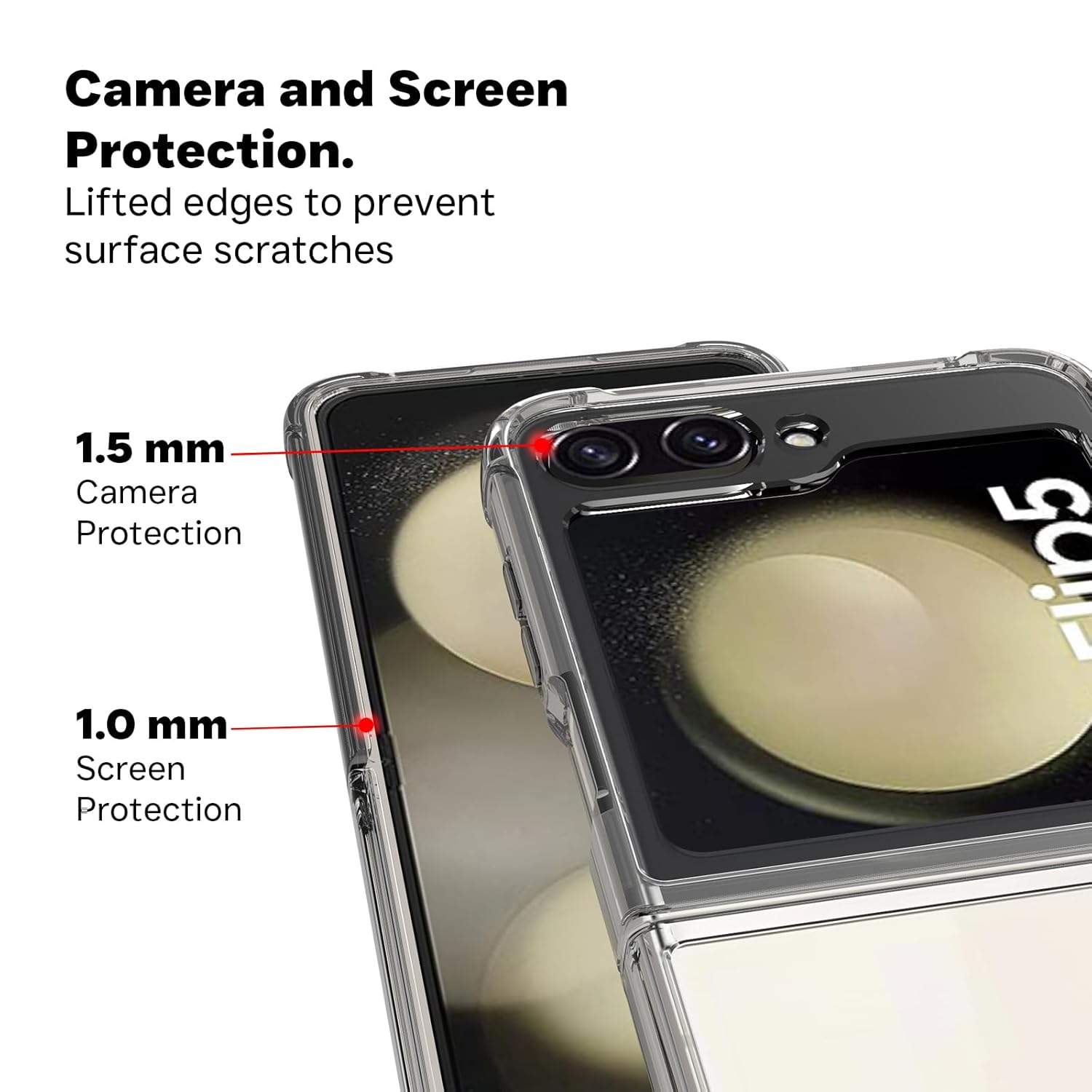 Samsung Galaxy Z Flip 5 Back Cover Case | Clear Hybrid - Clear Transparent