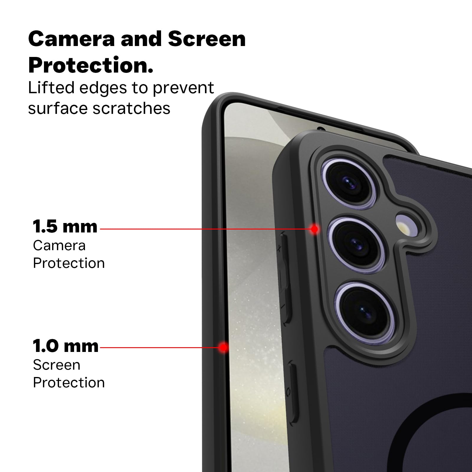 Samsung Galaxy S24 5G Back Cover Case | Sleek Hybrid - Matte Black Magnetic