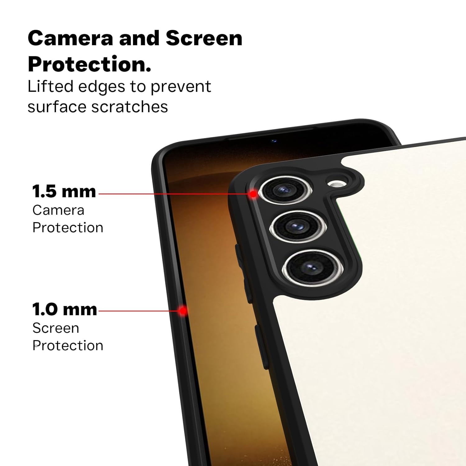 Samsung Galaxy S23 Plus Back Cover Case | Sleek Hybrid - Clear Black