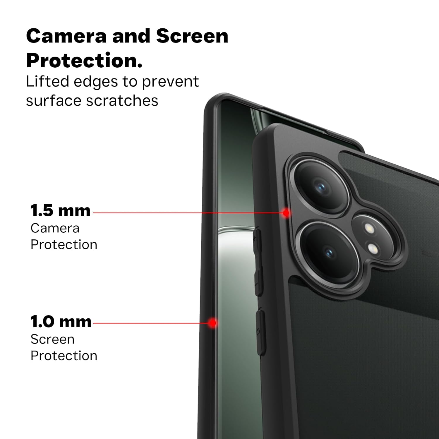 Realme GT 6 / GT 6T 5G Back Cover Case | Sleek Hybrid - Matte Black