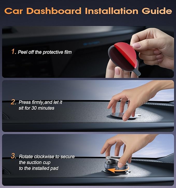 Magnetic Car Mobile Holder | 360 Degree Suction Cup Mount