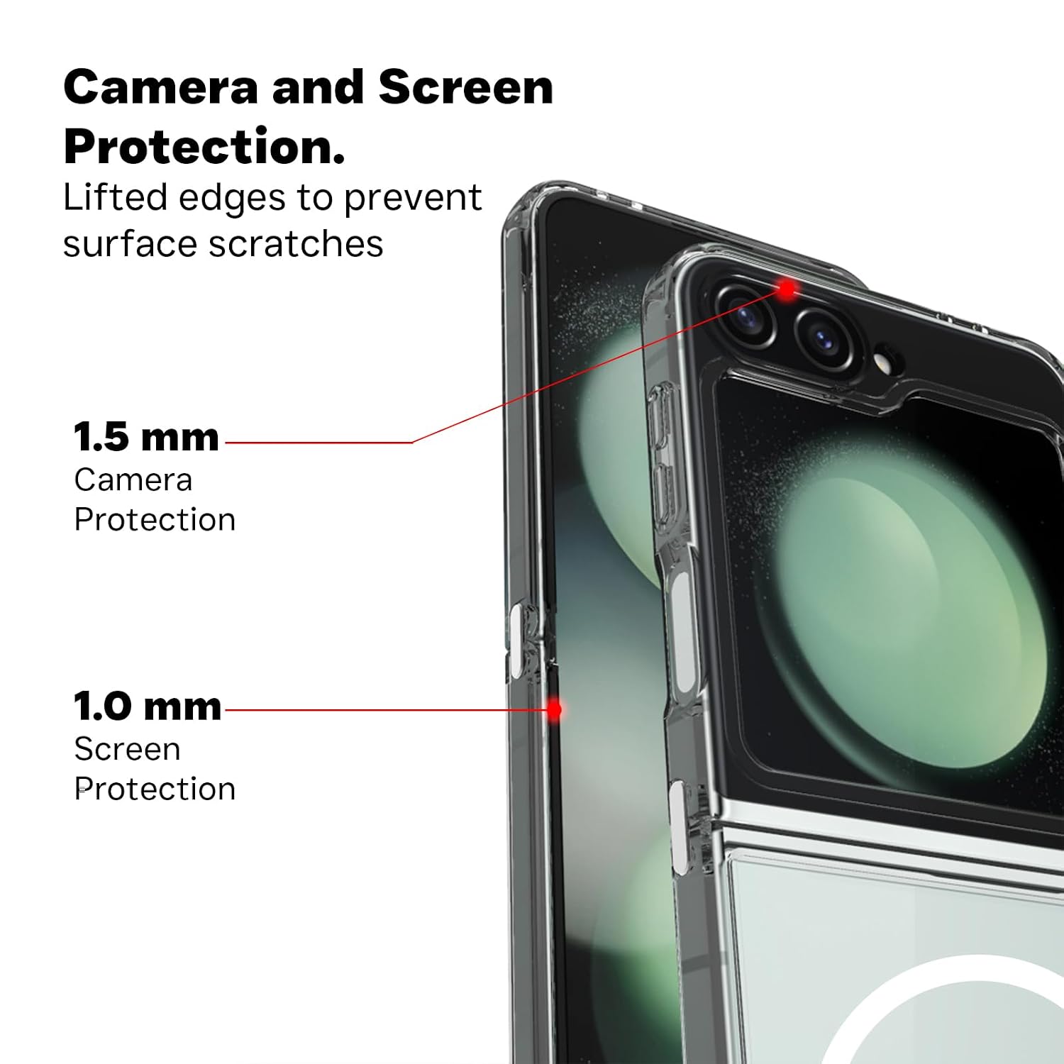 Samsung Galaxy Z Flip 6 / Z Flip 7 FE Back Cover Case | Clear Hybrid - Clear