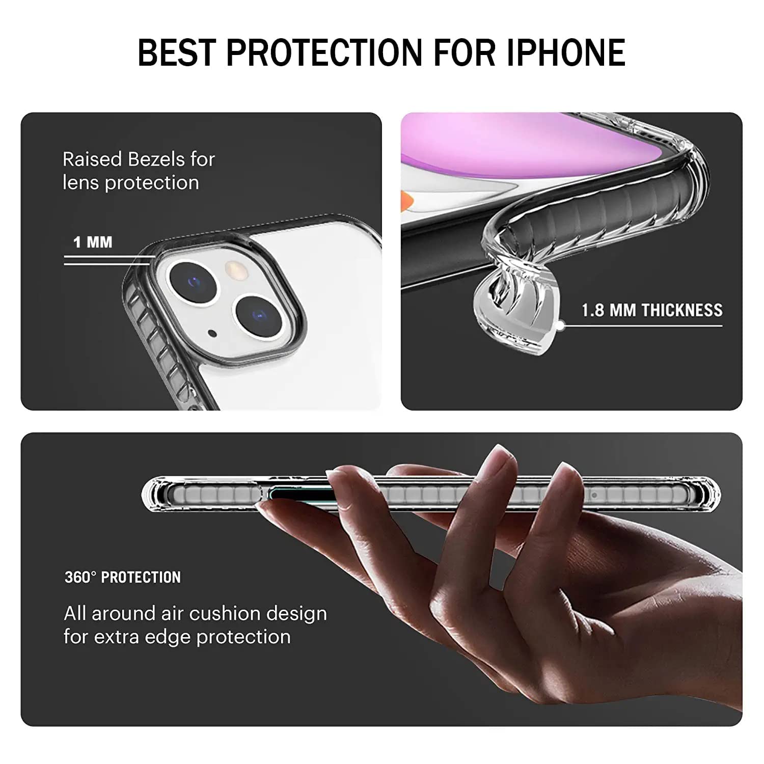 iPhone 14 Plus Back Cover Case | Crystal Hybrid - Clear