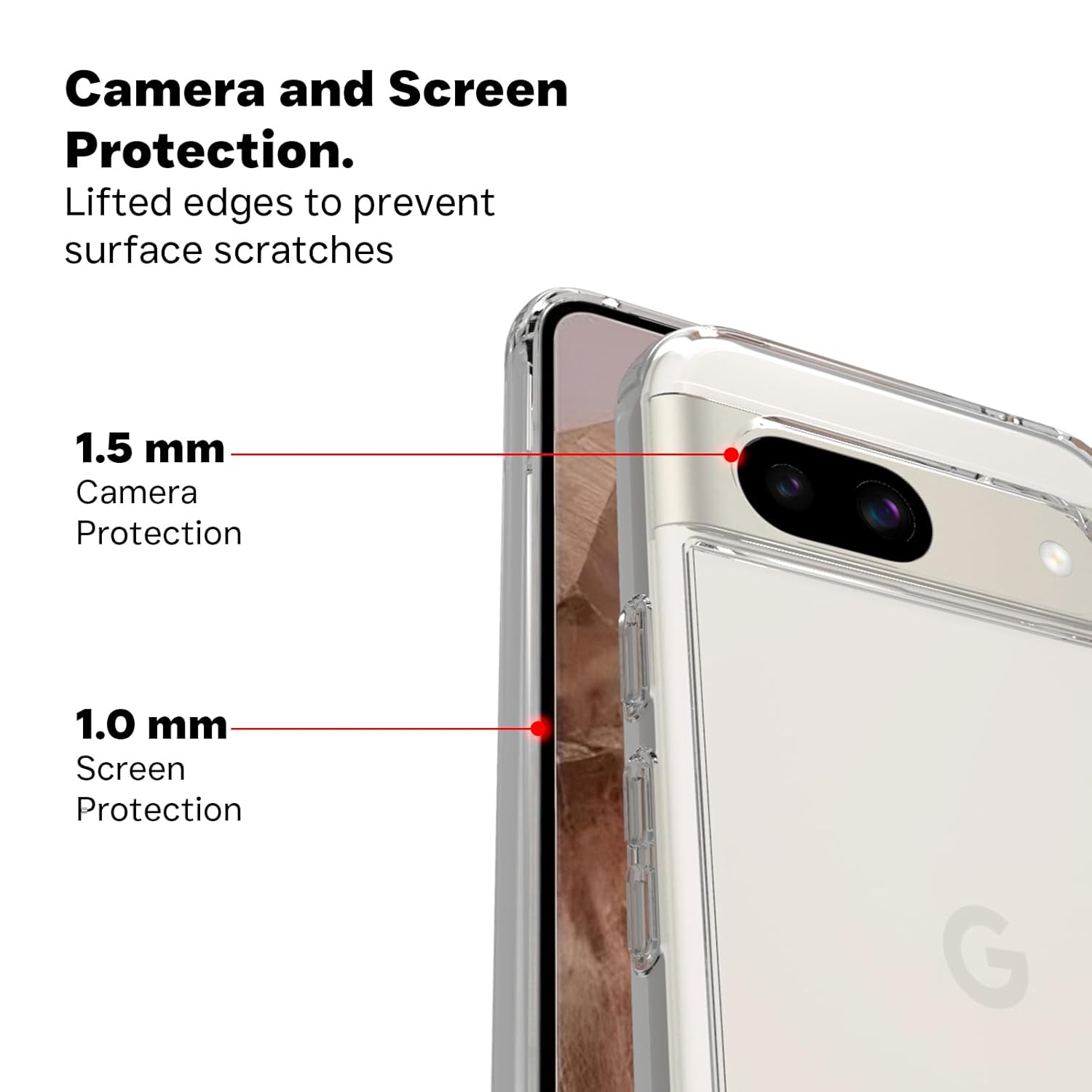 Google Pixel 8a Back Cover Case | Clear Hybrid - Clear