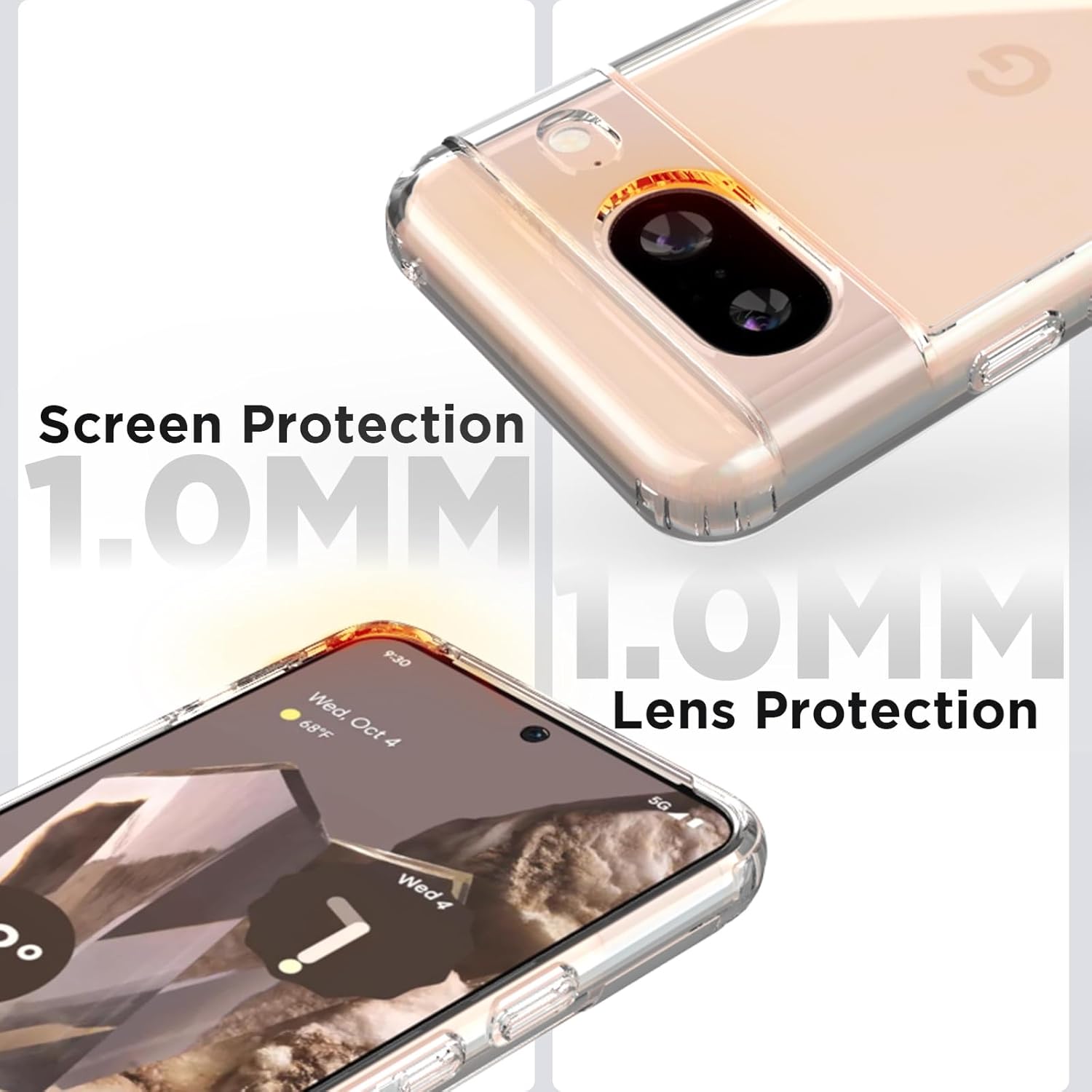 Google Pixel 8 Back Cover Case | Clear Hybrid - Clear