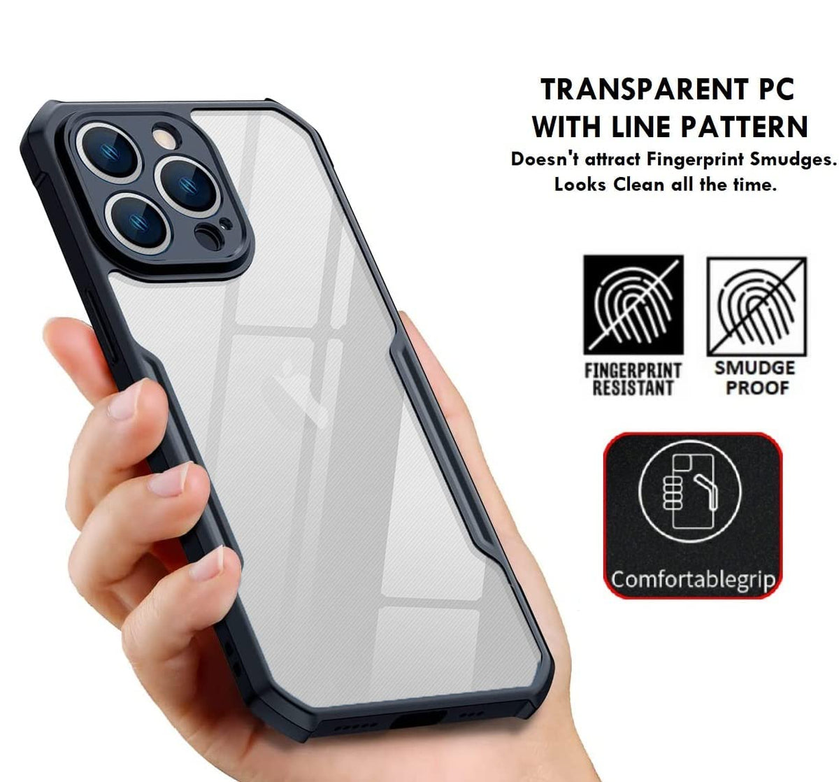 iPhone 14 Pro Max Back Cover Case | Xundd - Black
