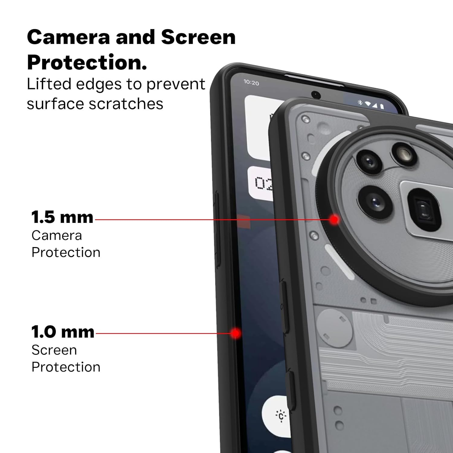 Nothing Phone 3a Pro Back Cover Case | Sleek Hybrid - Clear Black