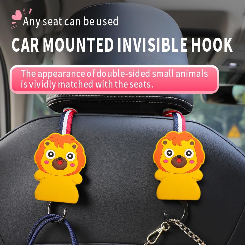 Car Headrest Hooks | Universal Back Seat Hanger for Bags & Accessories - Pack of 2