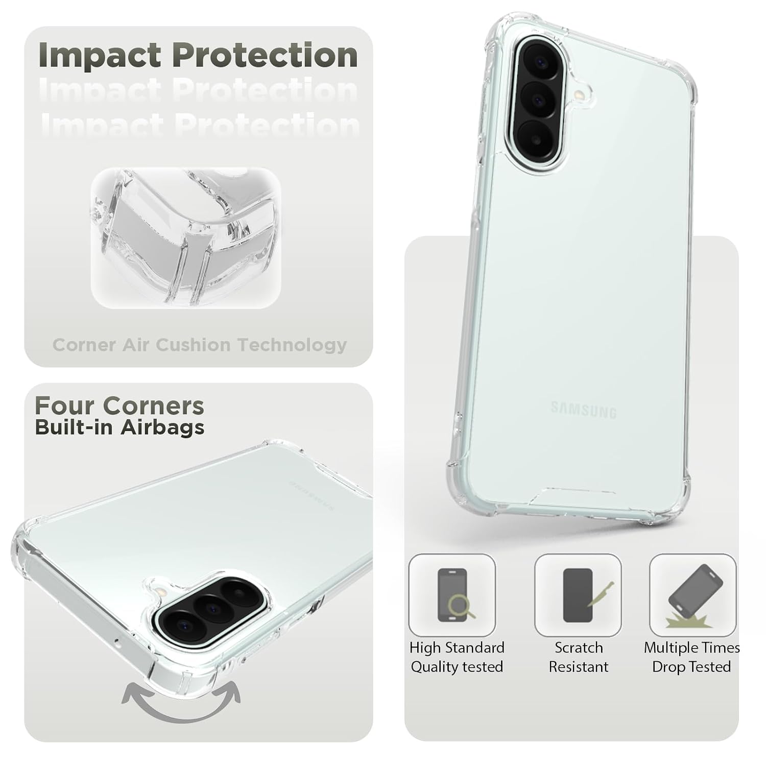 Samsung Galaxy A27 Back Cover Case | Clear Hybrid - Clear