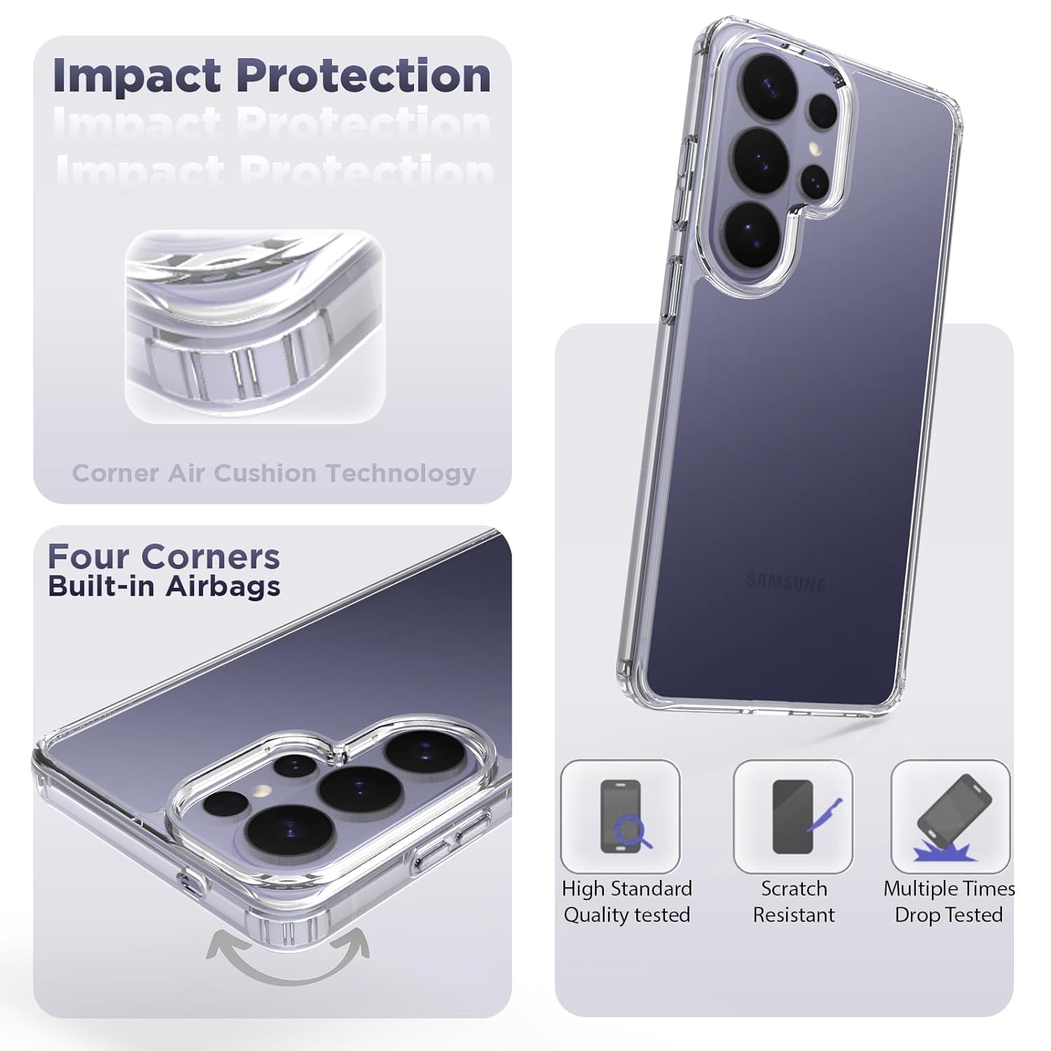 Samsung Galaxy S26 Ultra Back Cover Case | Clear Hybrid - Clear