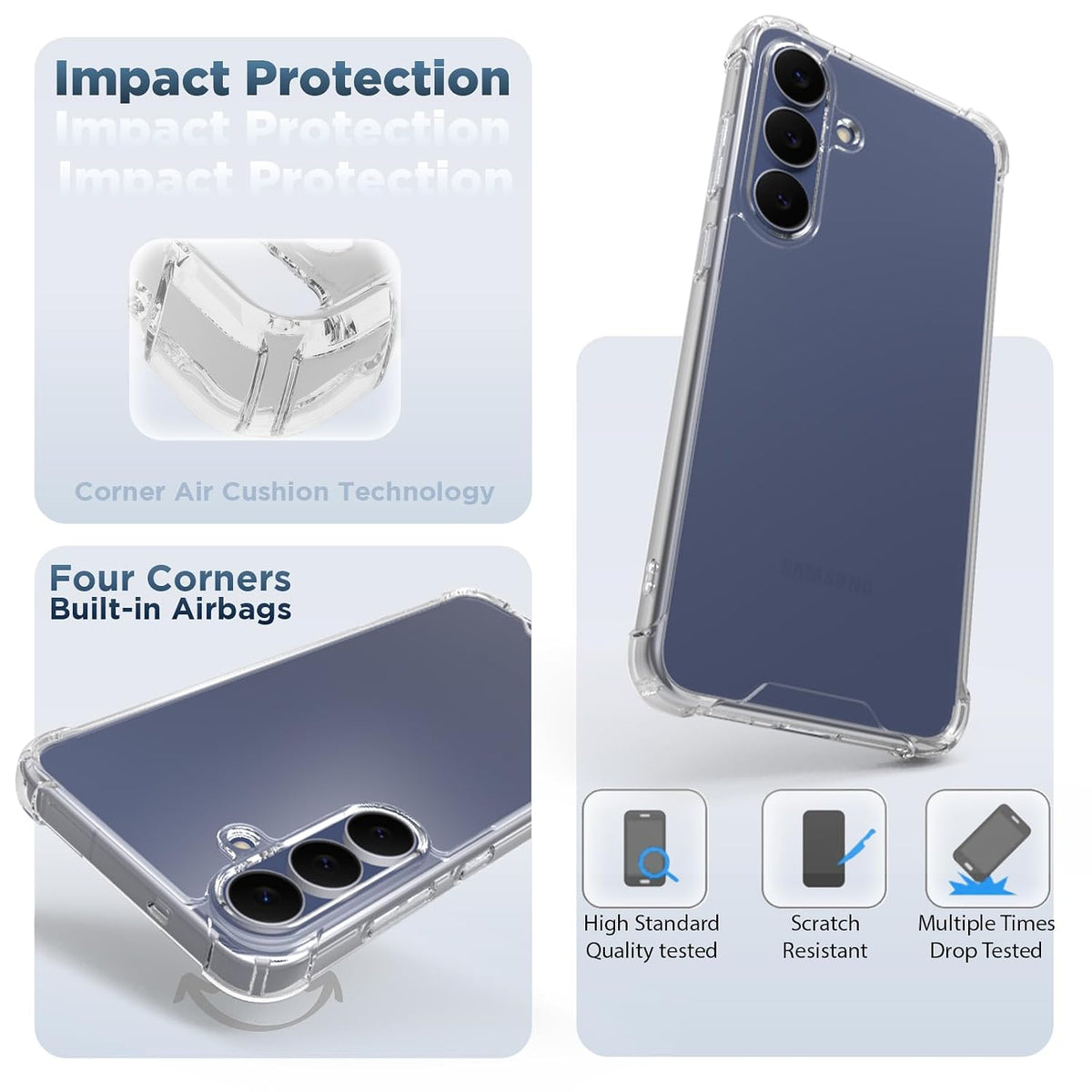 Samsung Galaxy S25 FE Back Cover Case | Sleek Hydrid - Clear