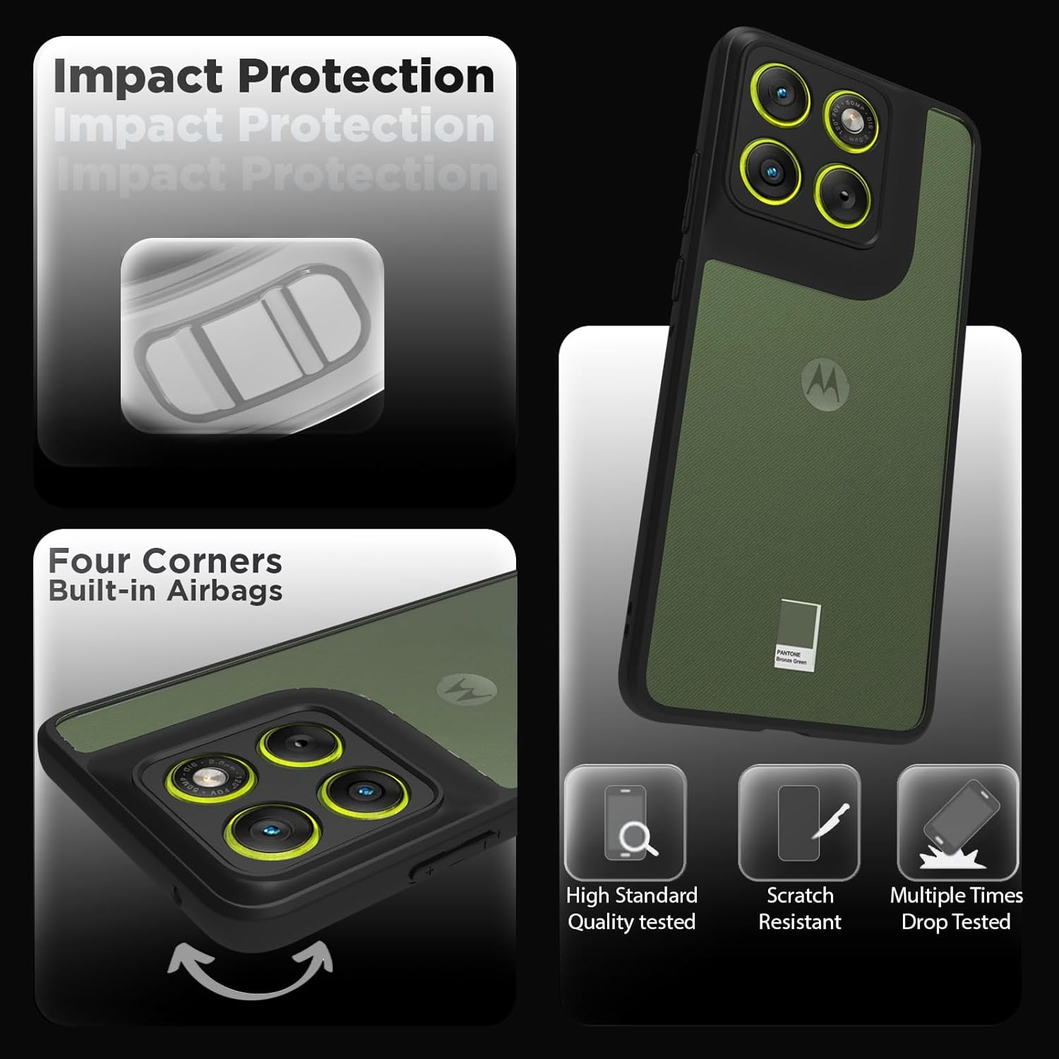 Motorola Moto Edge 70 5G Back Cover Case | Sleek Hybrid - Matte Black