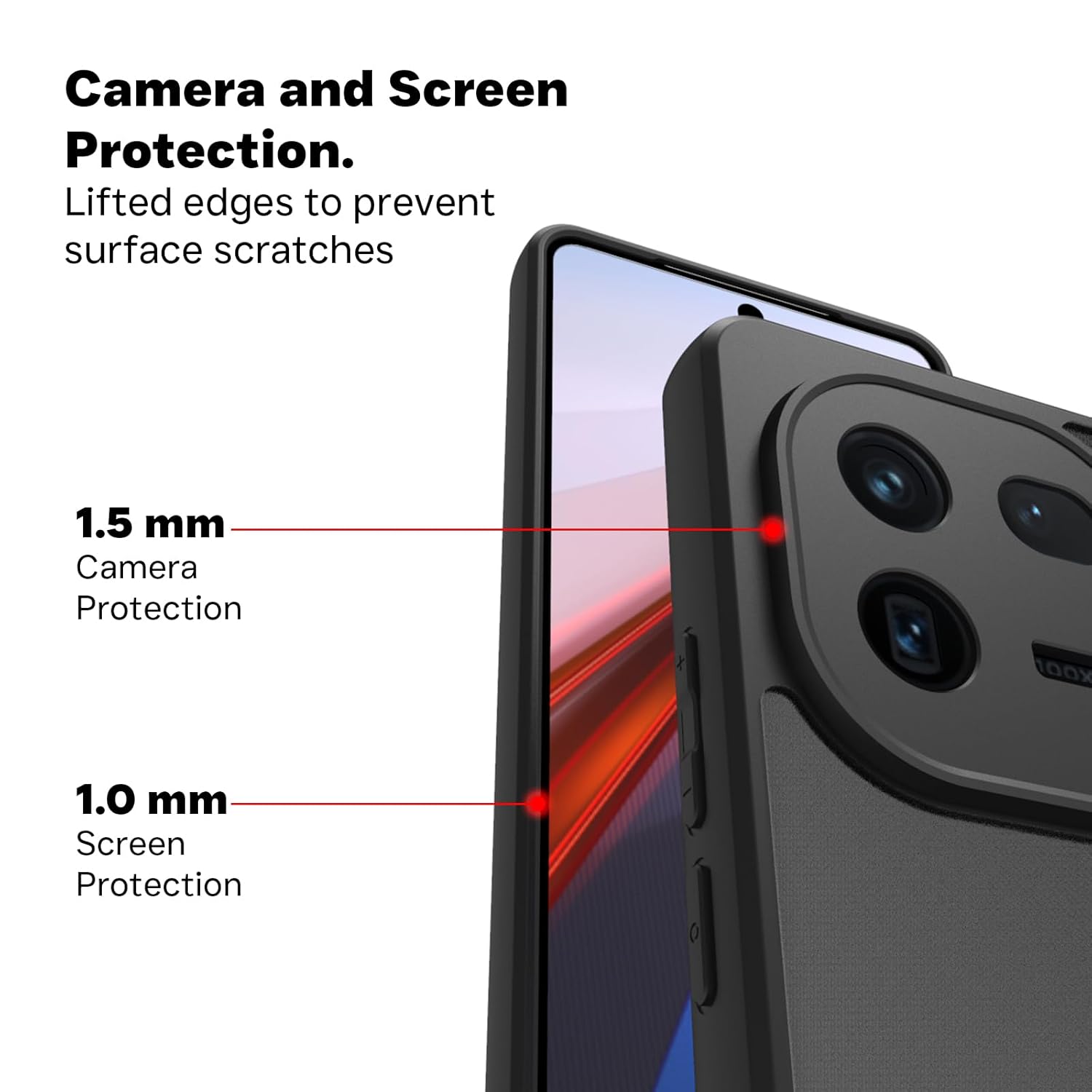 iQOO 12 5G Back Cover Case | Sleek Hybrid - Matte Black