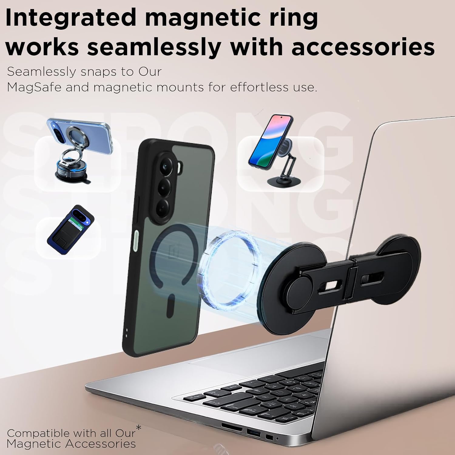 OnePlus Nord CE6 Lite 5G Back Cover Case | Sleek Hybrid - Matte Black Magnetic