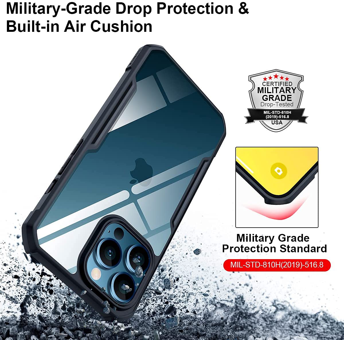 iPhone 13 Pro Max Back Cover Case | Xundd - Black