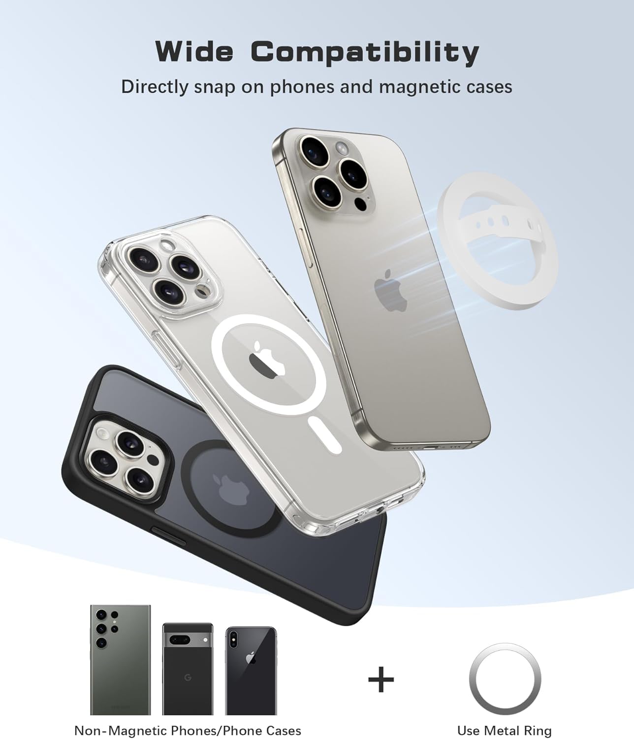 MagSafe Silicone Phone Grip | Magnetic Finger Loop - Silcy White
