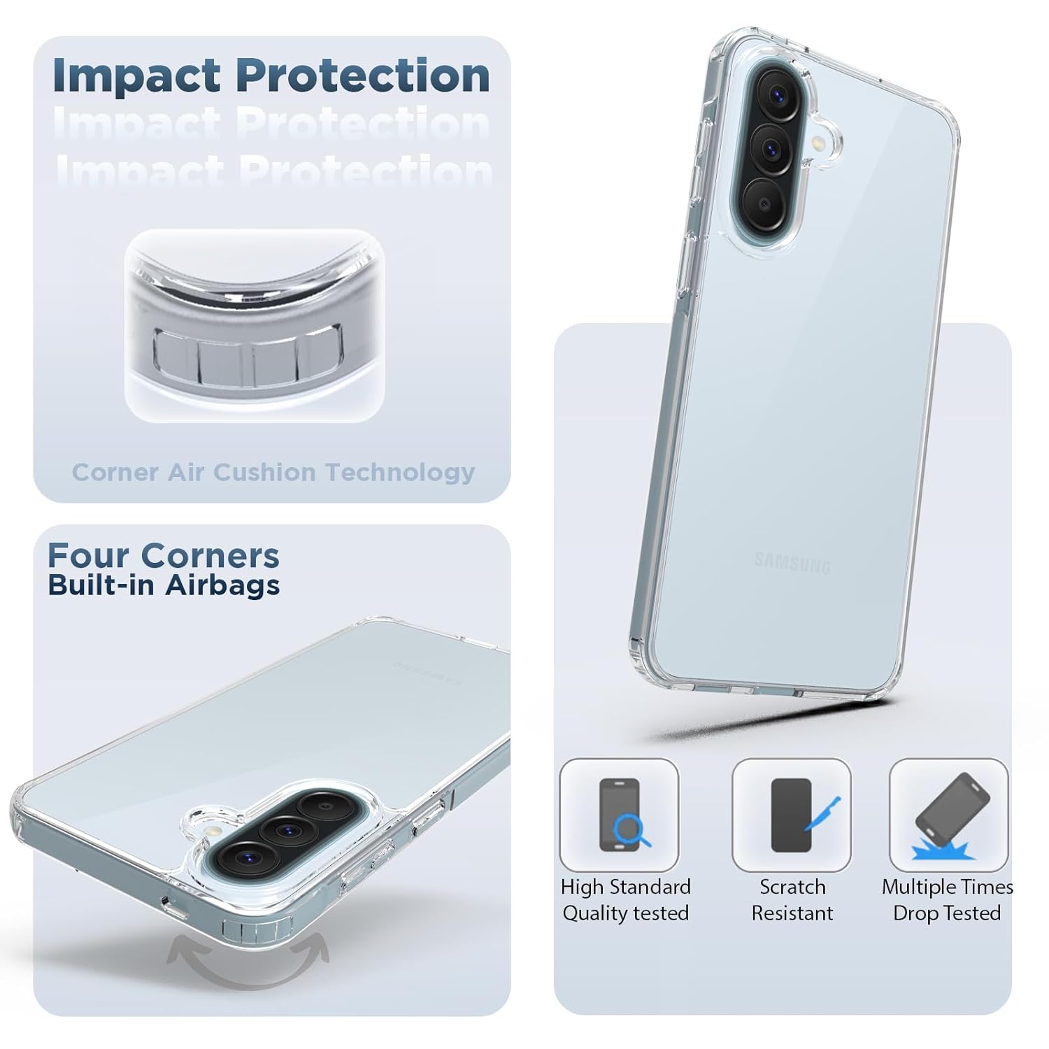 Samsung Galaxy A57 5G Back Cover Case | Clear Hybrid - Clear