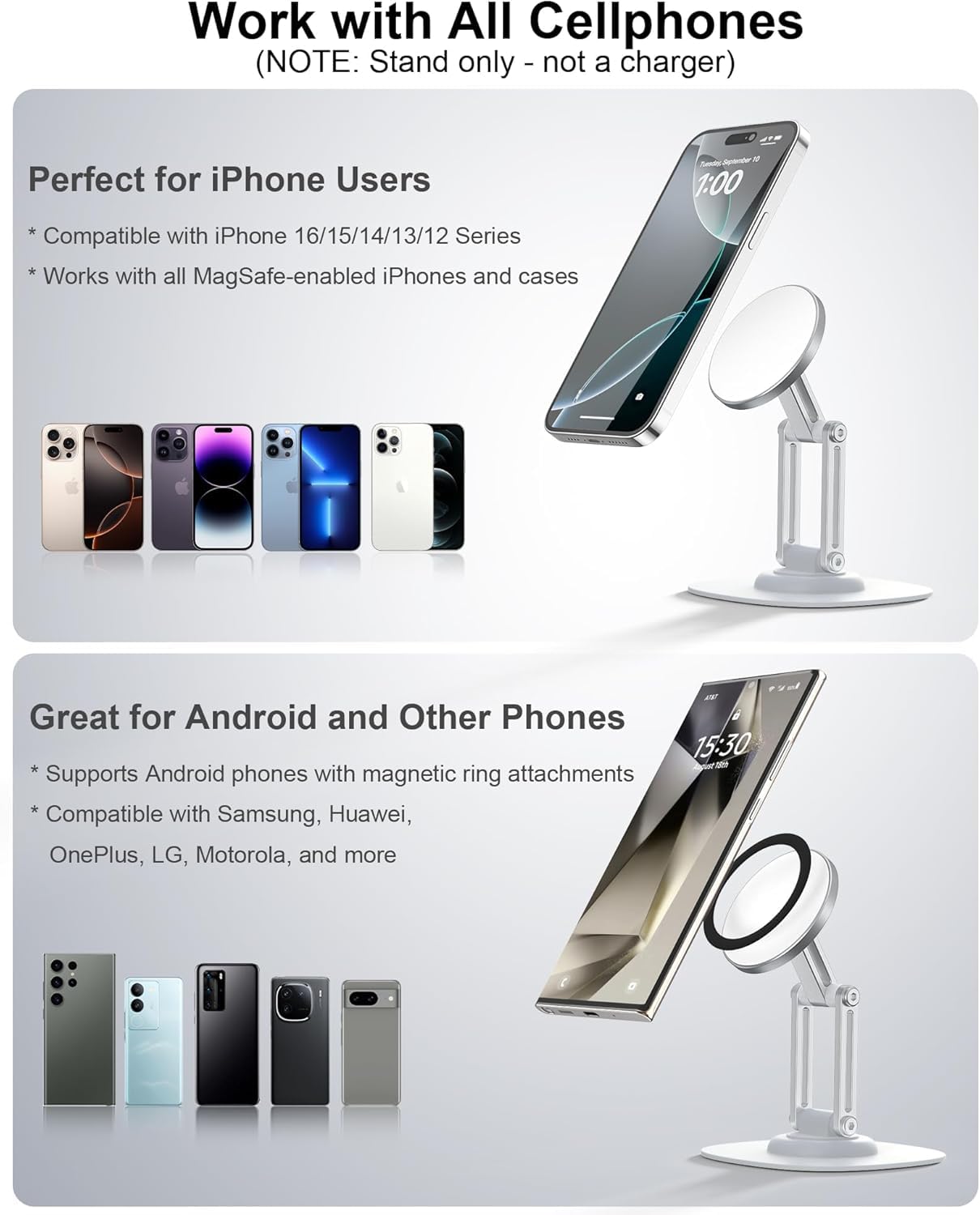 Magnetic Phone Stand | Phantom - White