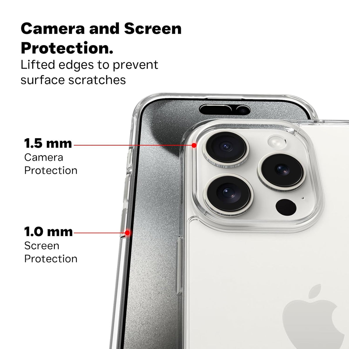 iPhone 15 Pro Back Cover Case | Clear Hybrid - Clear