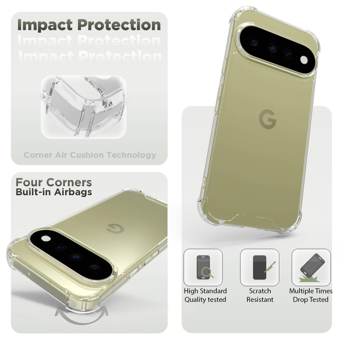 Google Pixel 11 / Pixel 11 Pro Back Cover Case | Clear Hybrid - Clear